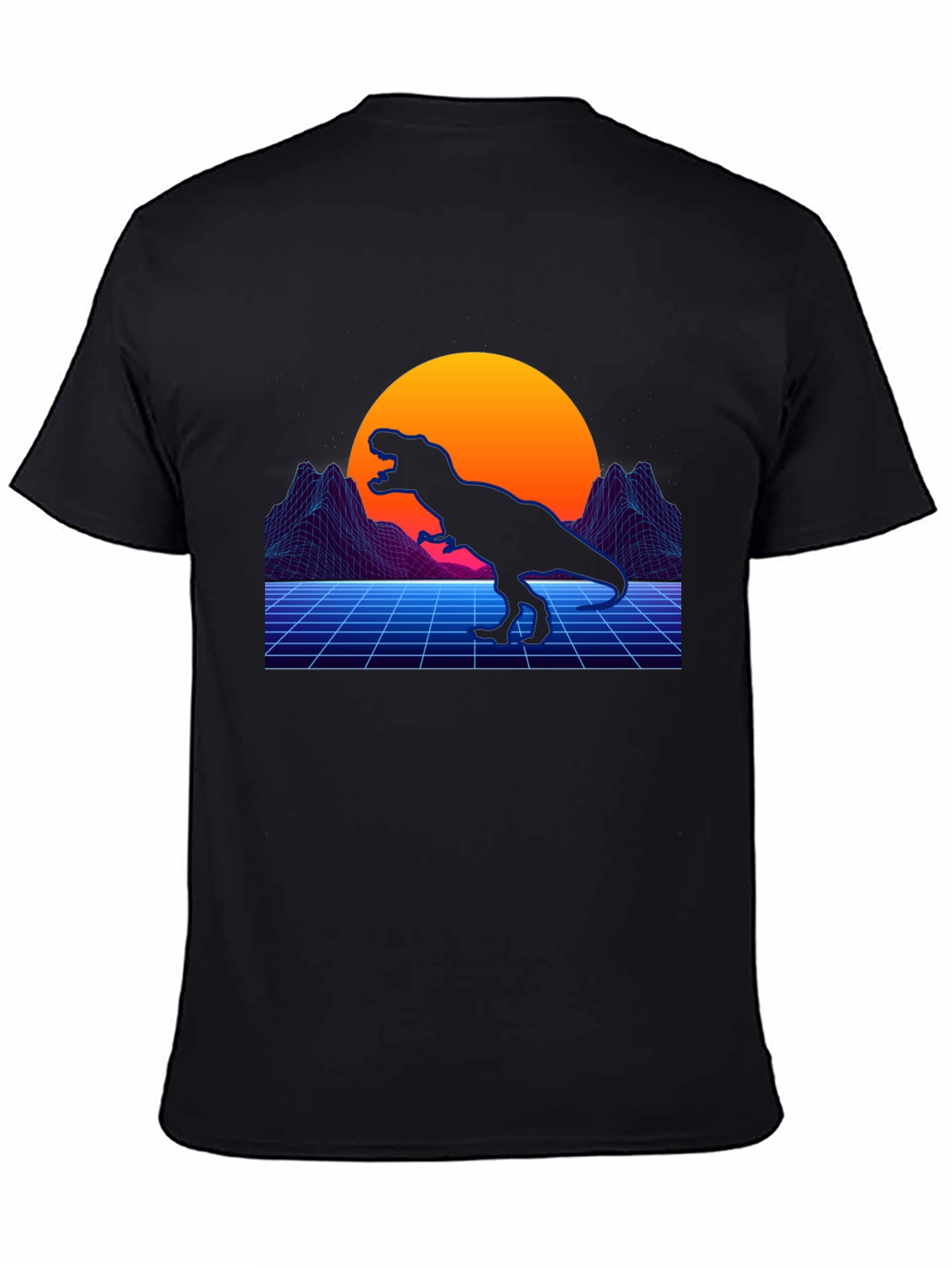Black Retro Dinosaur T-Shirt view 4