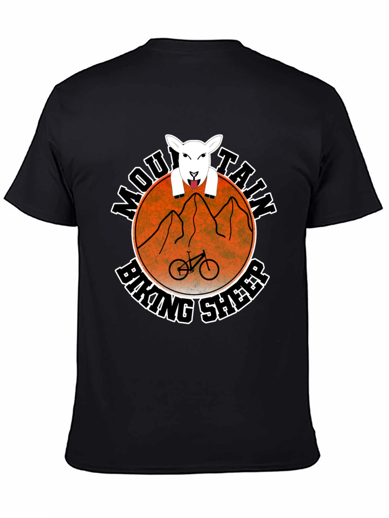 Black Mountain Biking Sheep Graphic Tee view 4
