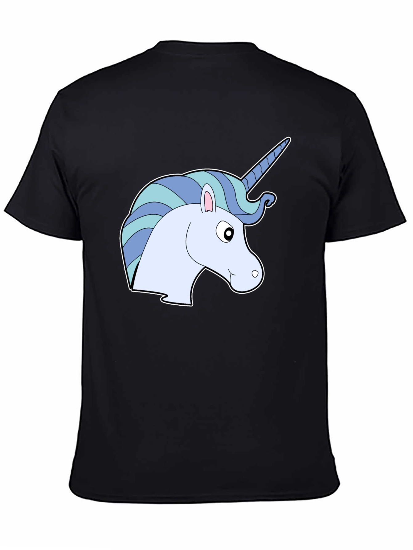 Black Unicorn Graphic Tee - Men's Black T-Shirt view 4