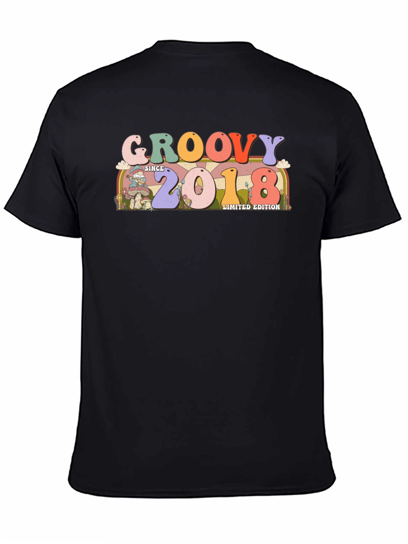 Black Groovy Since 2018 Limited Edition Black T-Shirt view 4