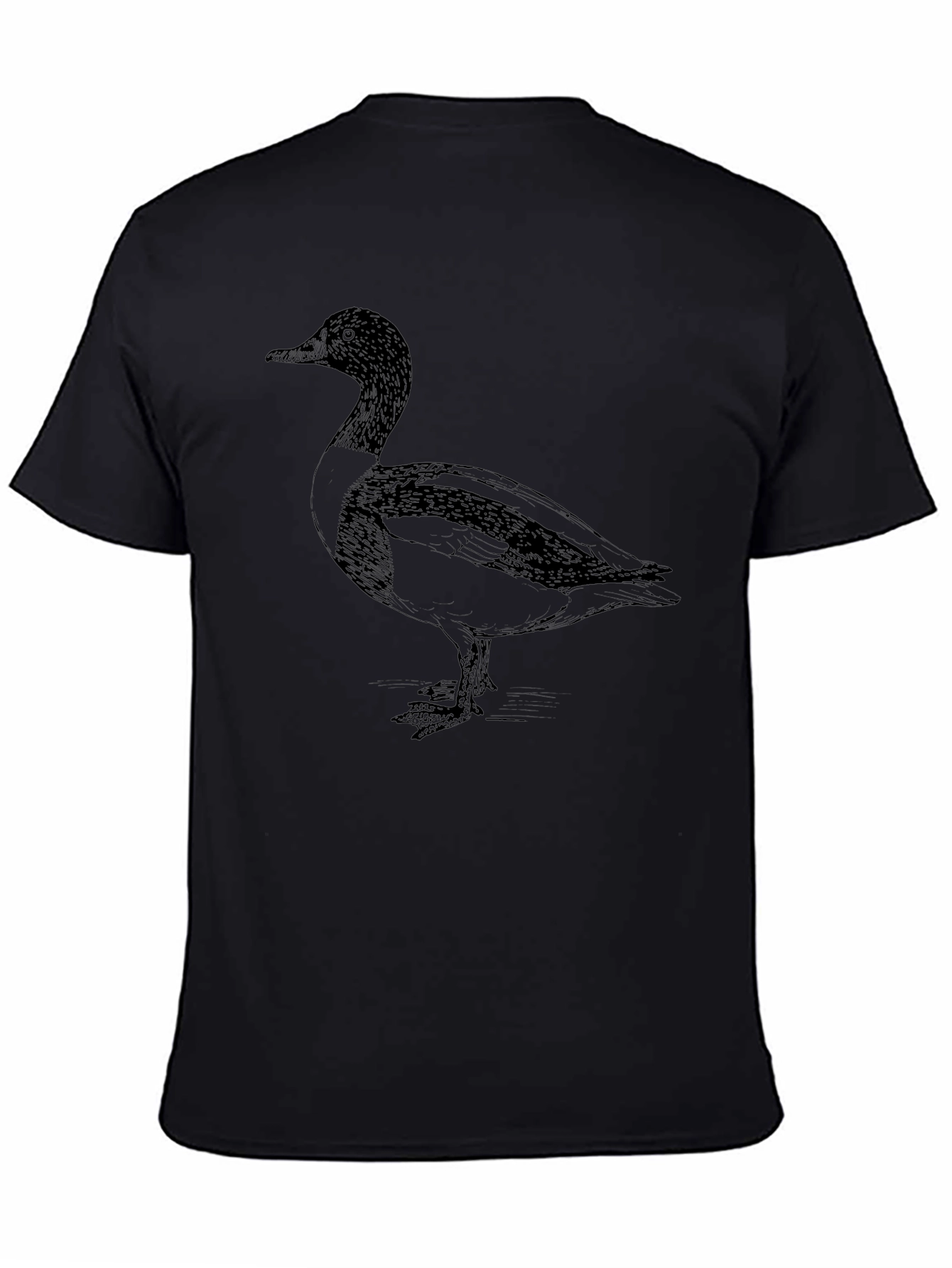 Black Duck Graphic Tee - Black Cotton Casual Shirt view 4