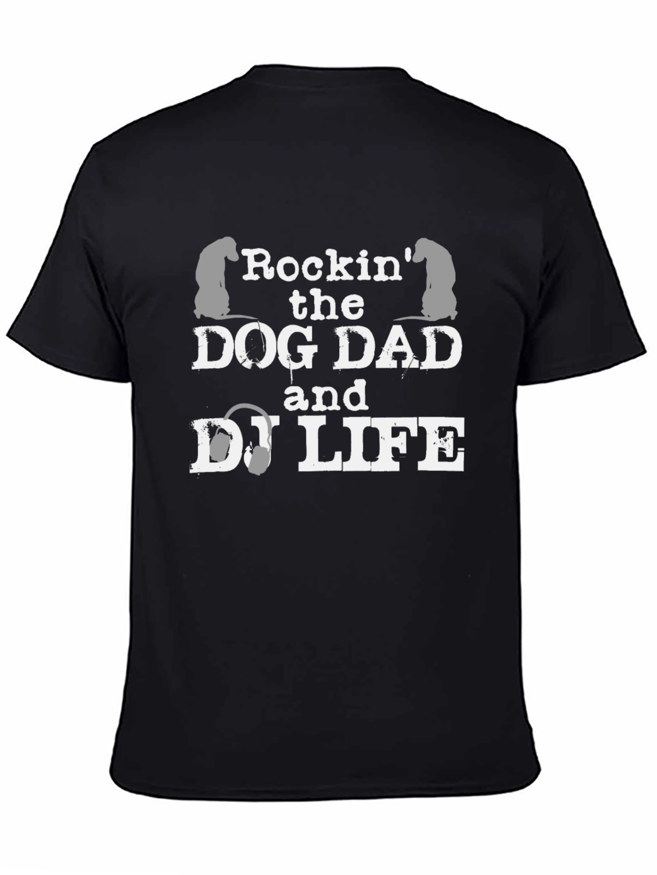 Black Dog Dad & DJ Life Graphic Tee - Black view 4