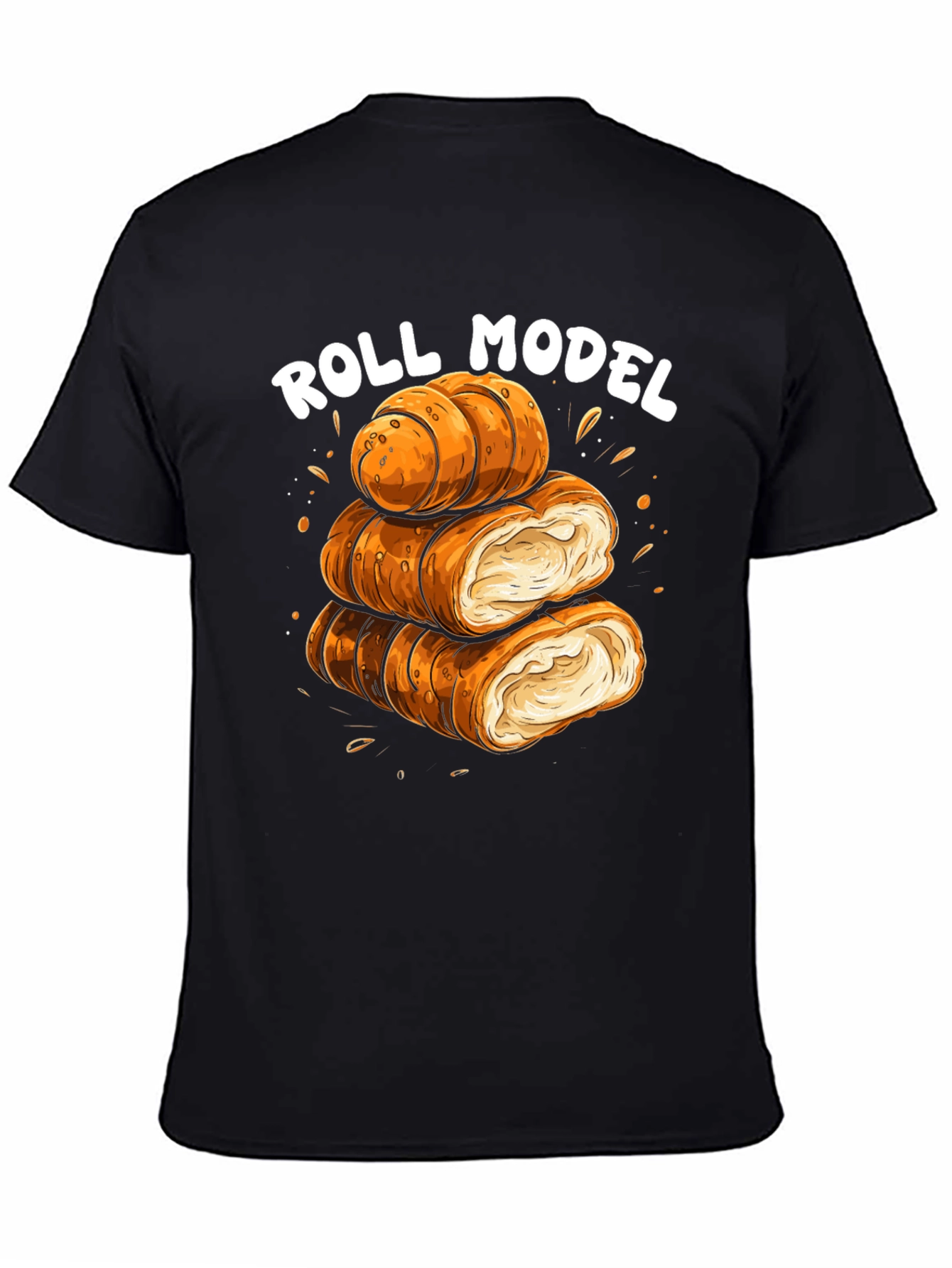 Black Roll Model Graphic Tee view 4