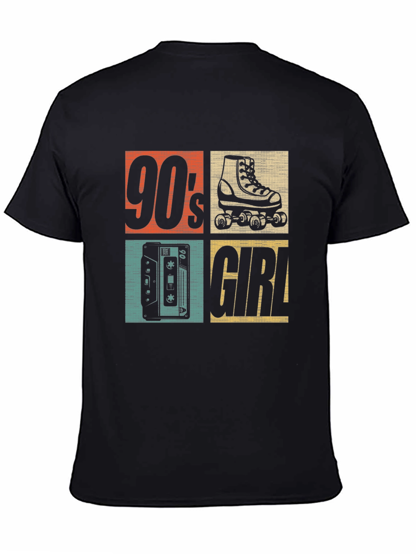 Black 90's Girl Retro Graphic Tee view 4