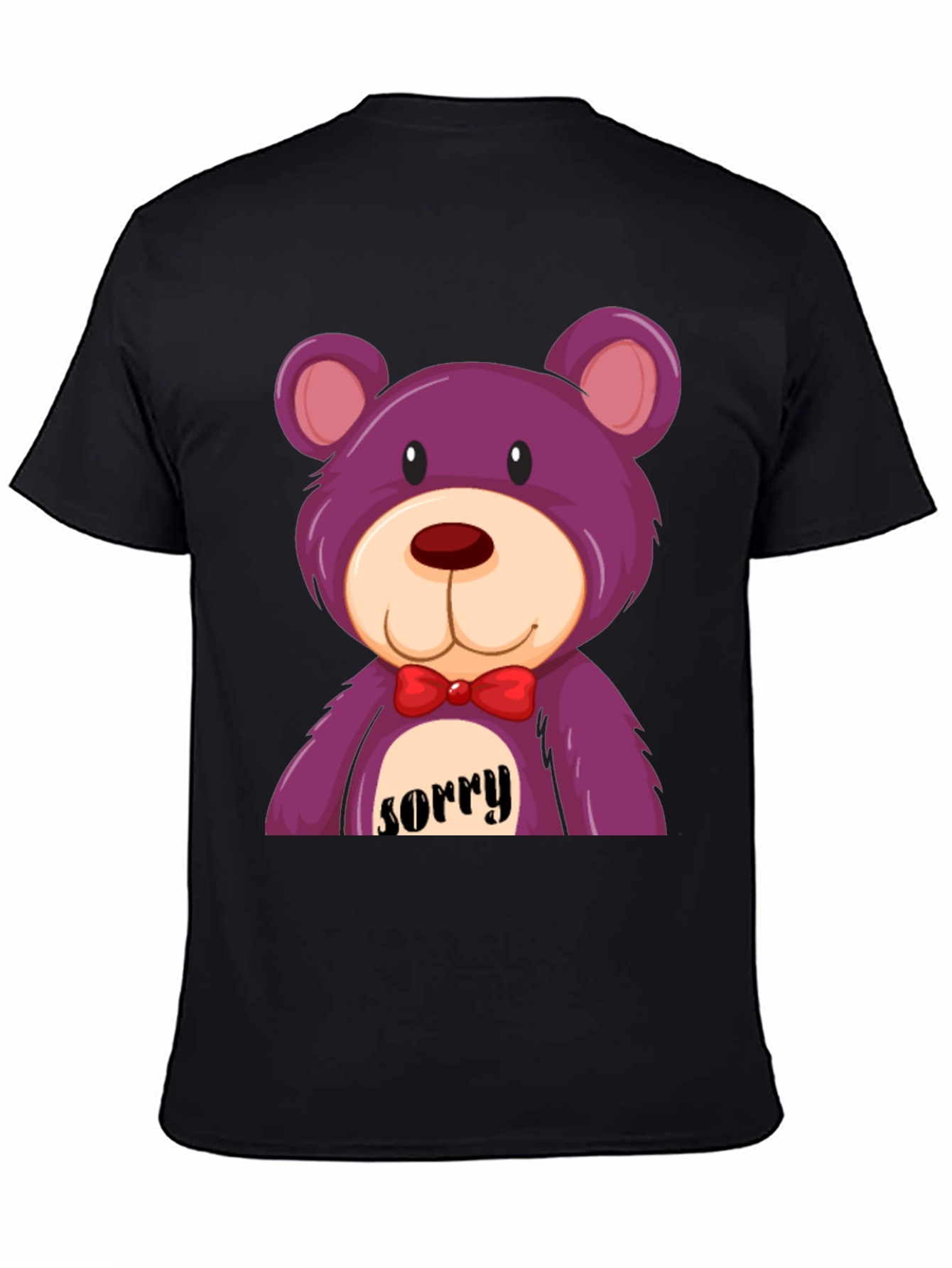 Black Sorry Bear T-Shirt view 4