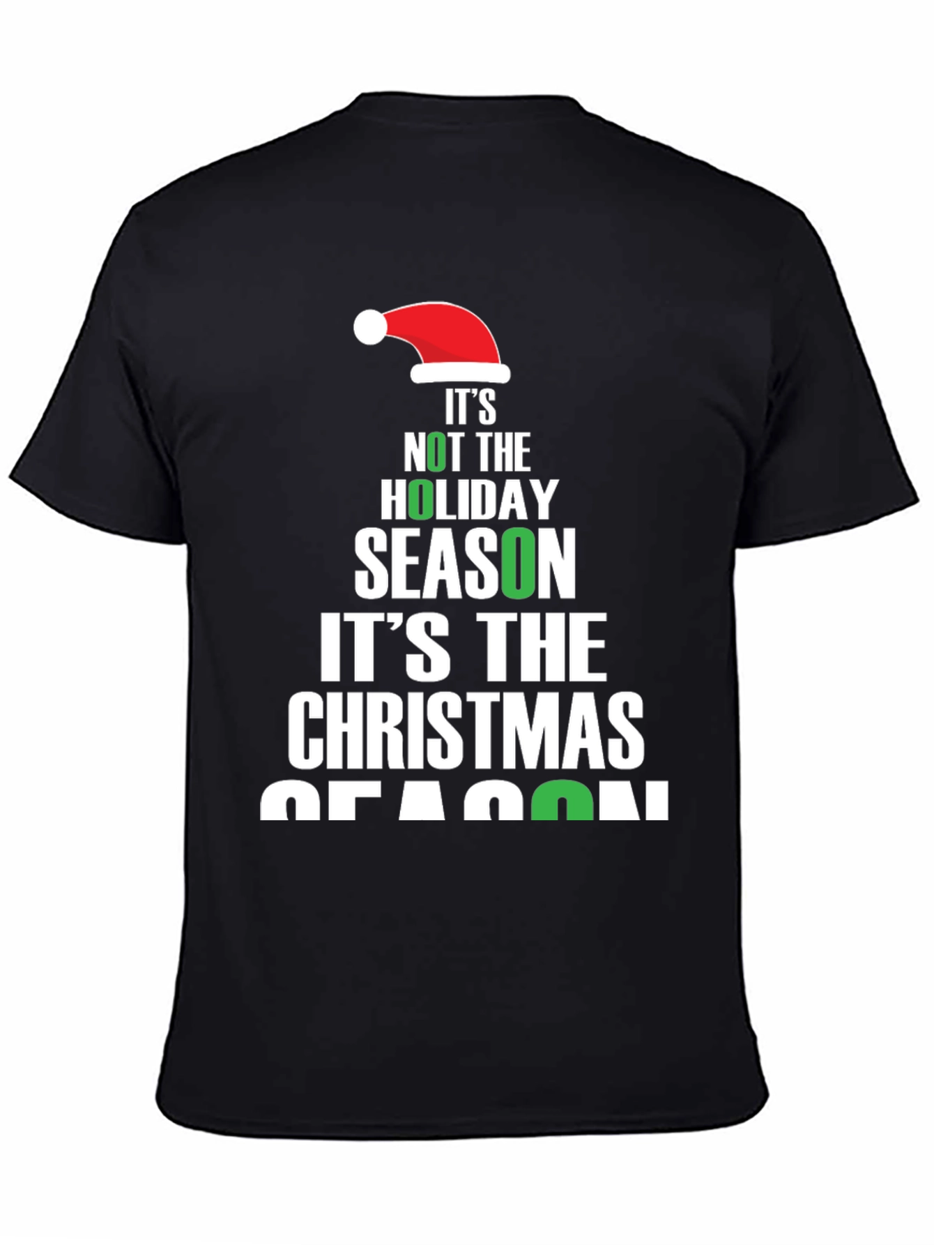 Black Christmas Season Holiday T-Shirt view 4