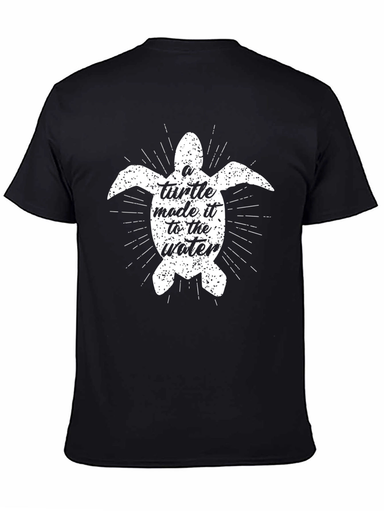 Black Turtle Graphic Print Black T-Shirt view 4
