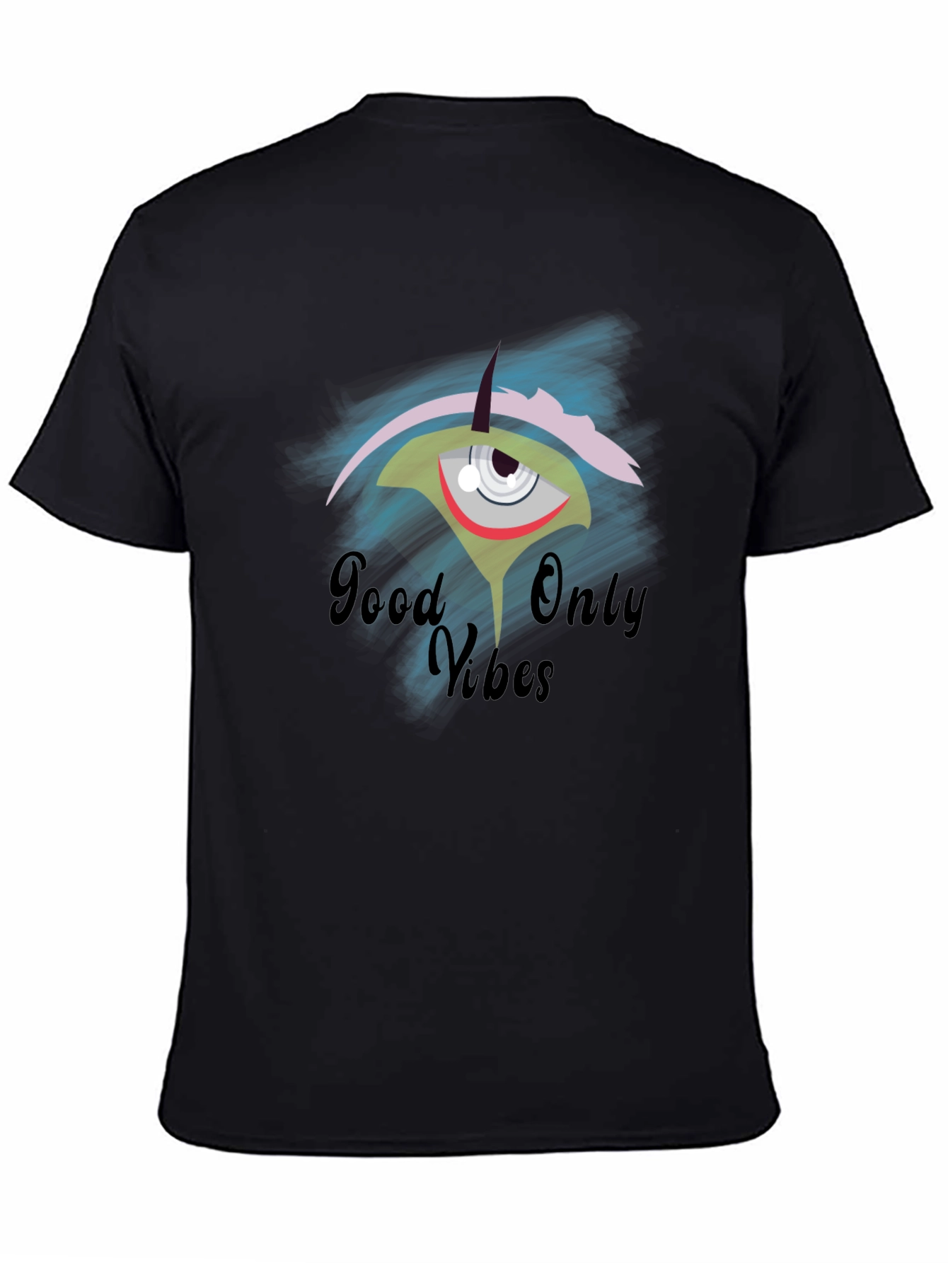 Black Good Only Vibes Graphic Tee - Stylish Comfort view 4