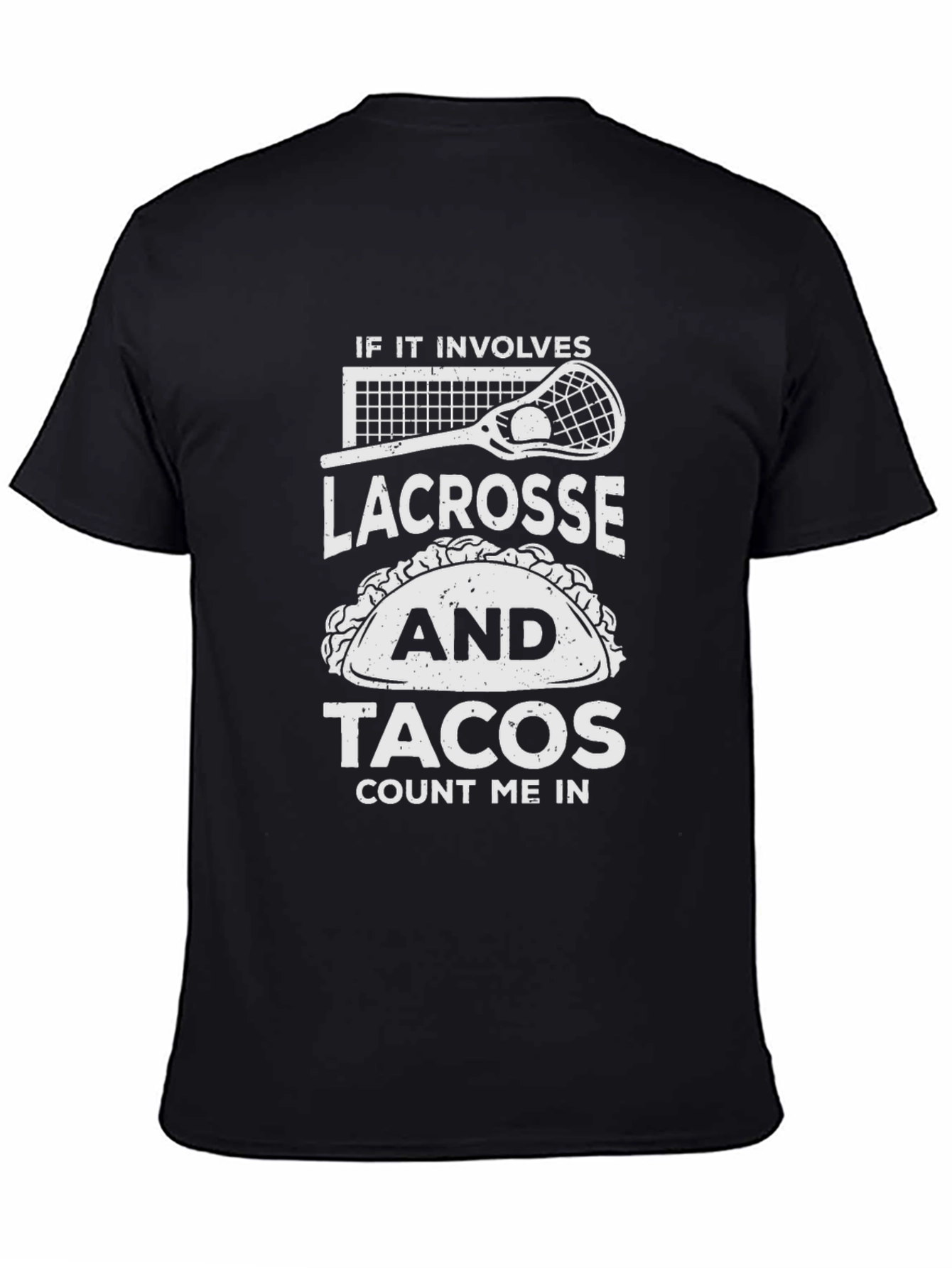 Black Lacrosse & Tacos Graphic Tee - Count Me In! view 4
