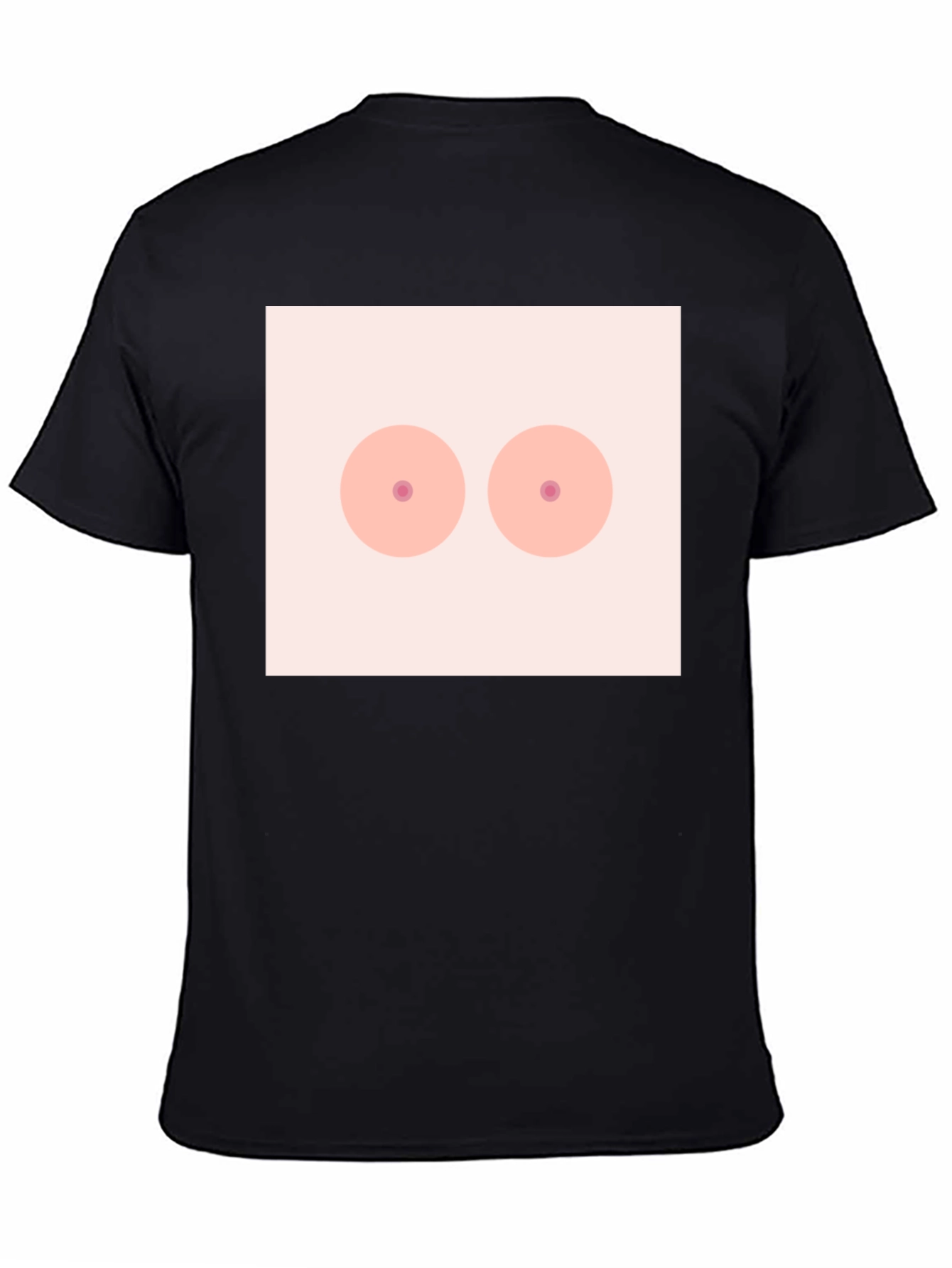 Black Novelty Graphic T-Shirt - Boobs Design view 4