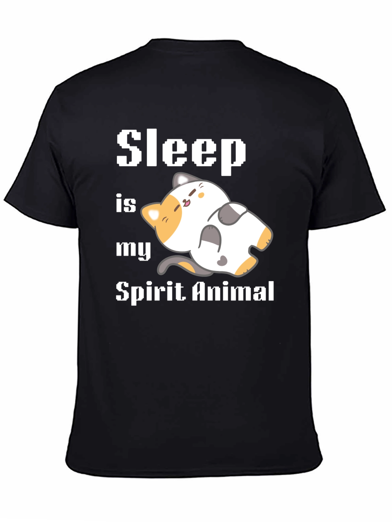 Black Sleep is My Spirit Animal Graphic Tee Shirt view 4