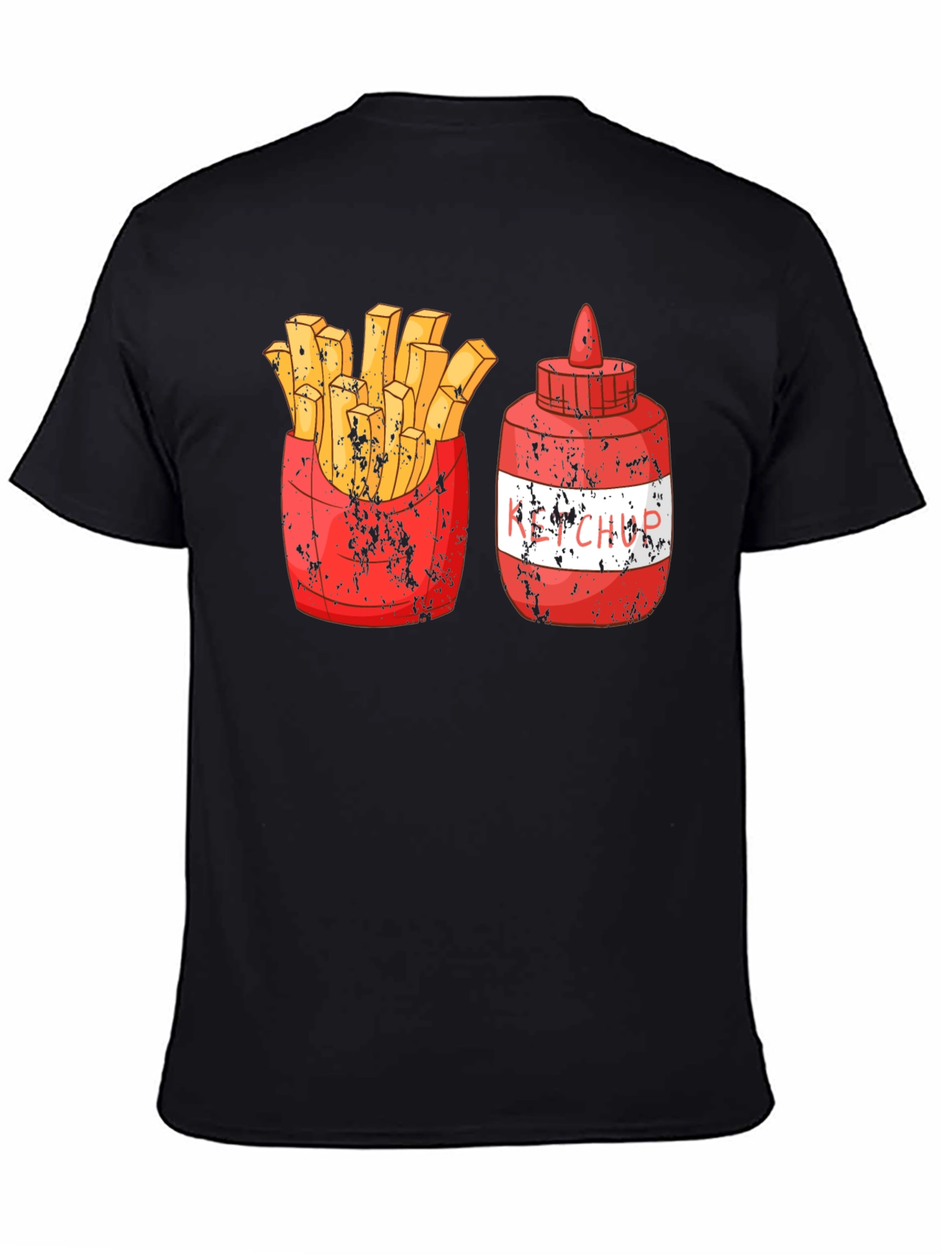 Black Fries and Ketchup Graphic Tee view 4