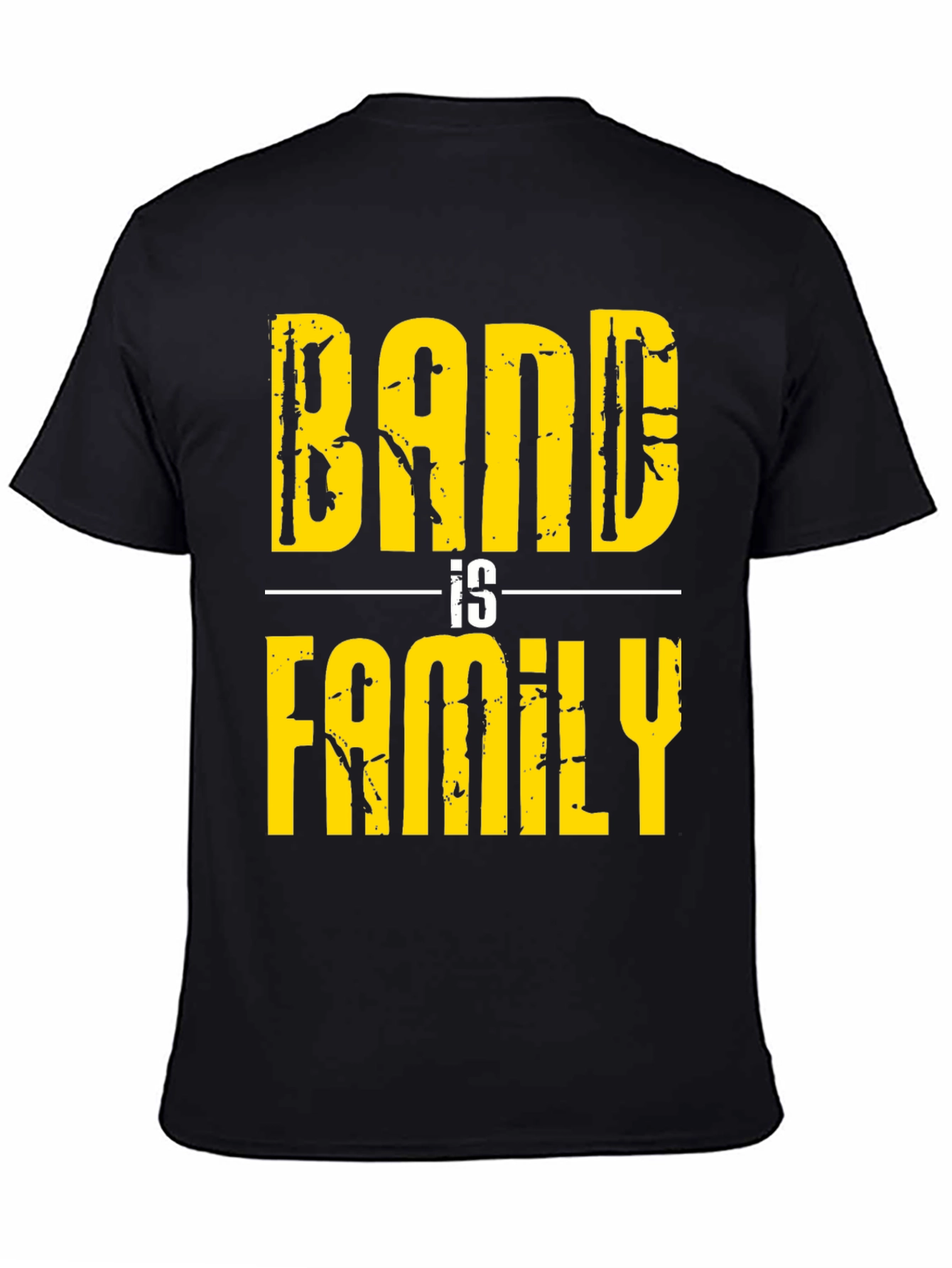 Black Band Is Family Graphic T-Shirt - Black view 4