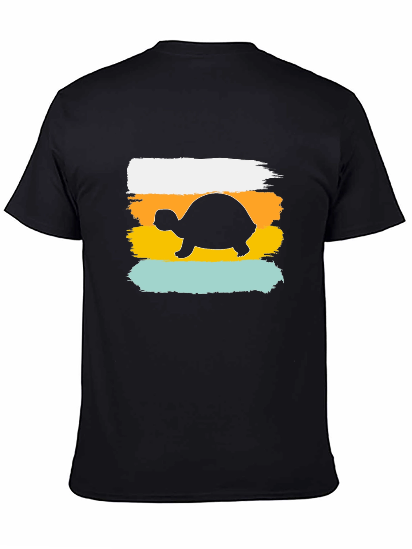 Black Retro Turtle T-Shirt - Vintage Style Tee view 4