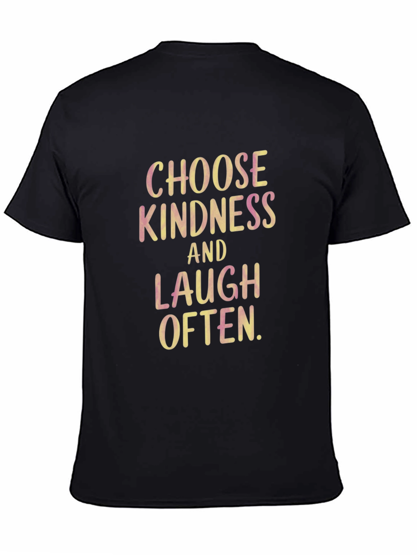 Black Choose Kindness Graphic Tee - Black Cotton Blend view 4