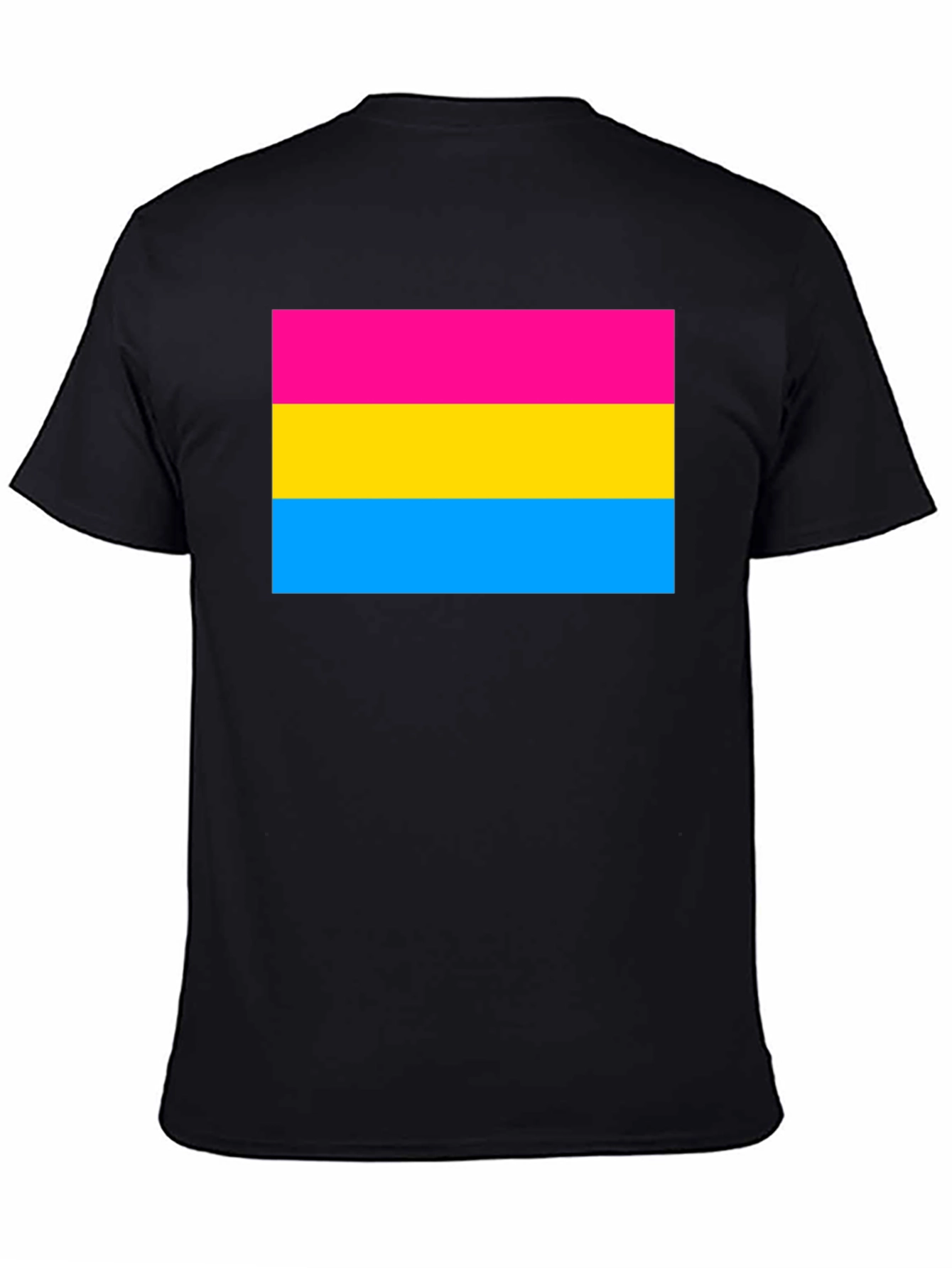 Black Pansexual Pride Flag T-Shirt view 4