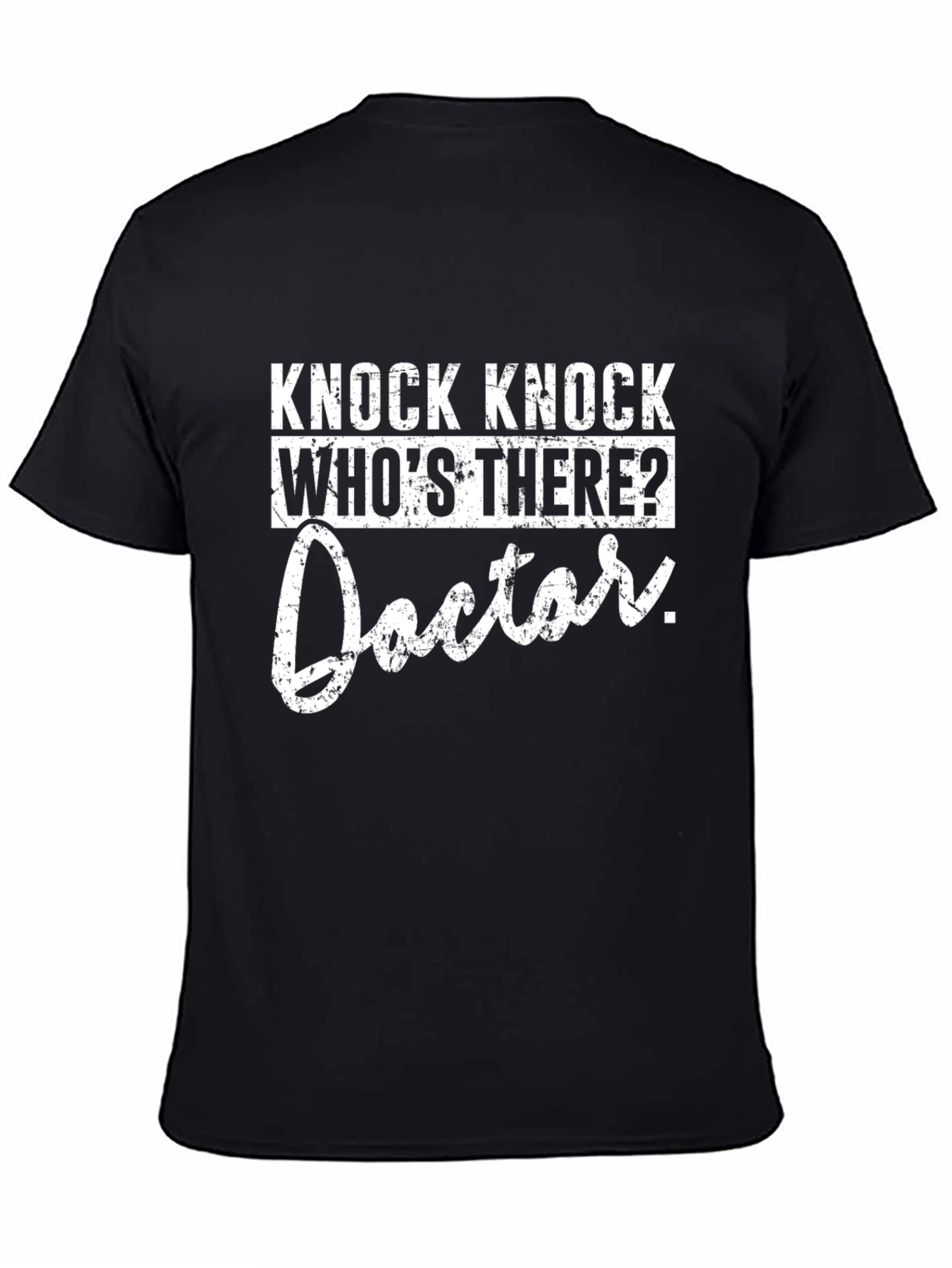 Black Knock Knock Doctor T-Shirt view 4