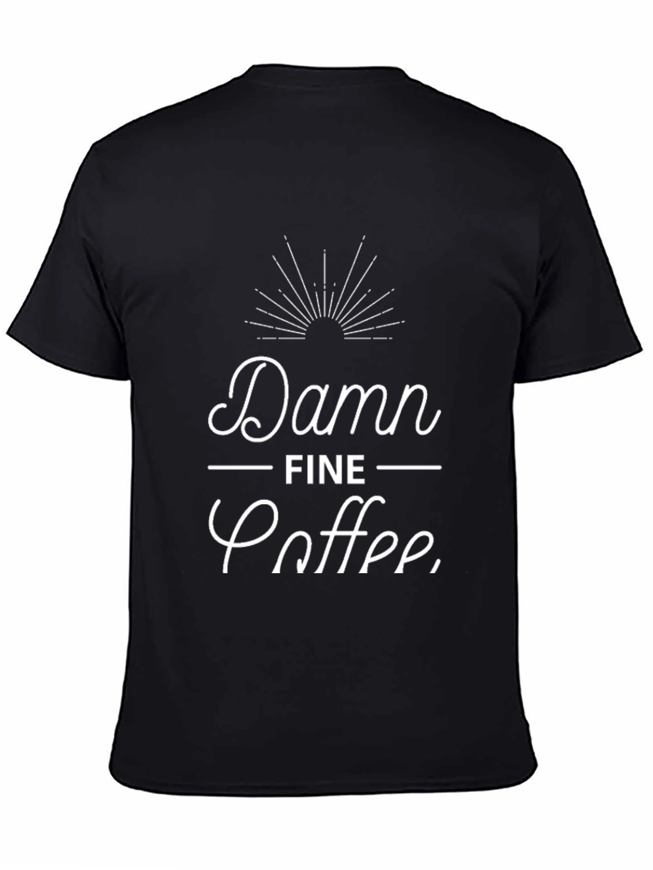 Black Damn Fine Coffee T-Shirt - Premium Black Cotton Tee view 4