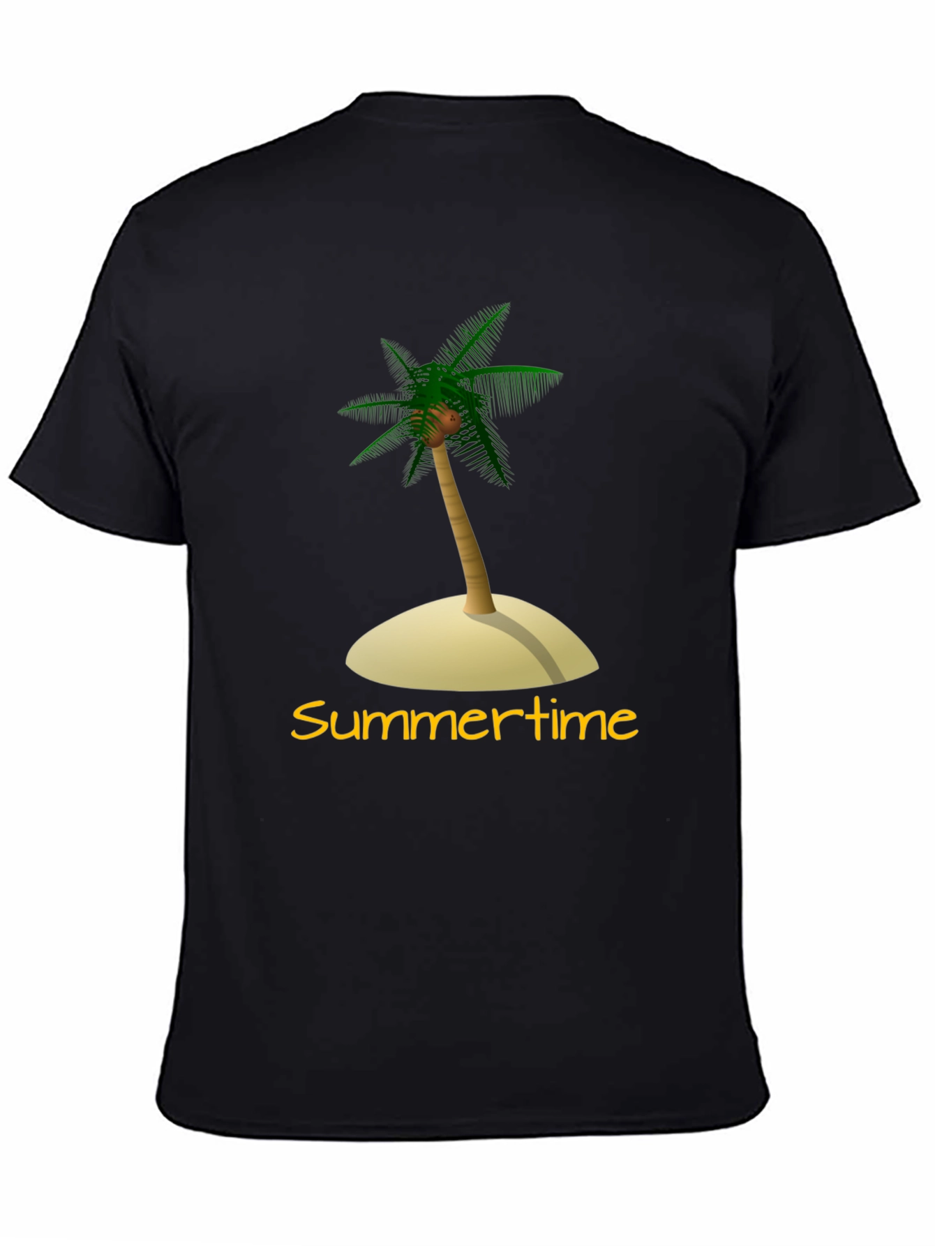 Black Summertime Palm Tree T-Shirt - Island Vibes view 4