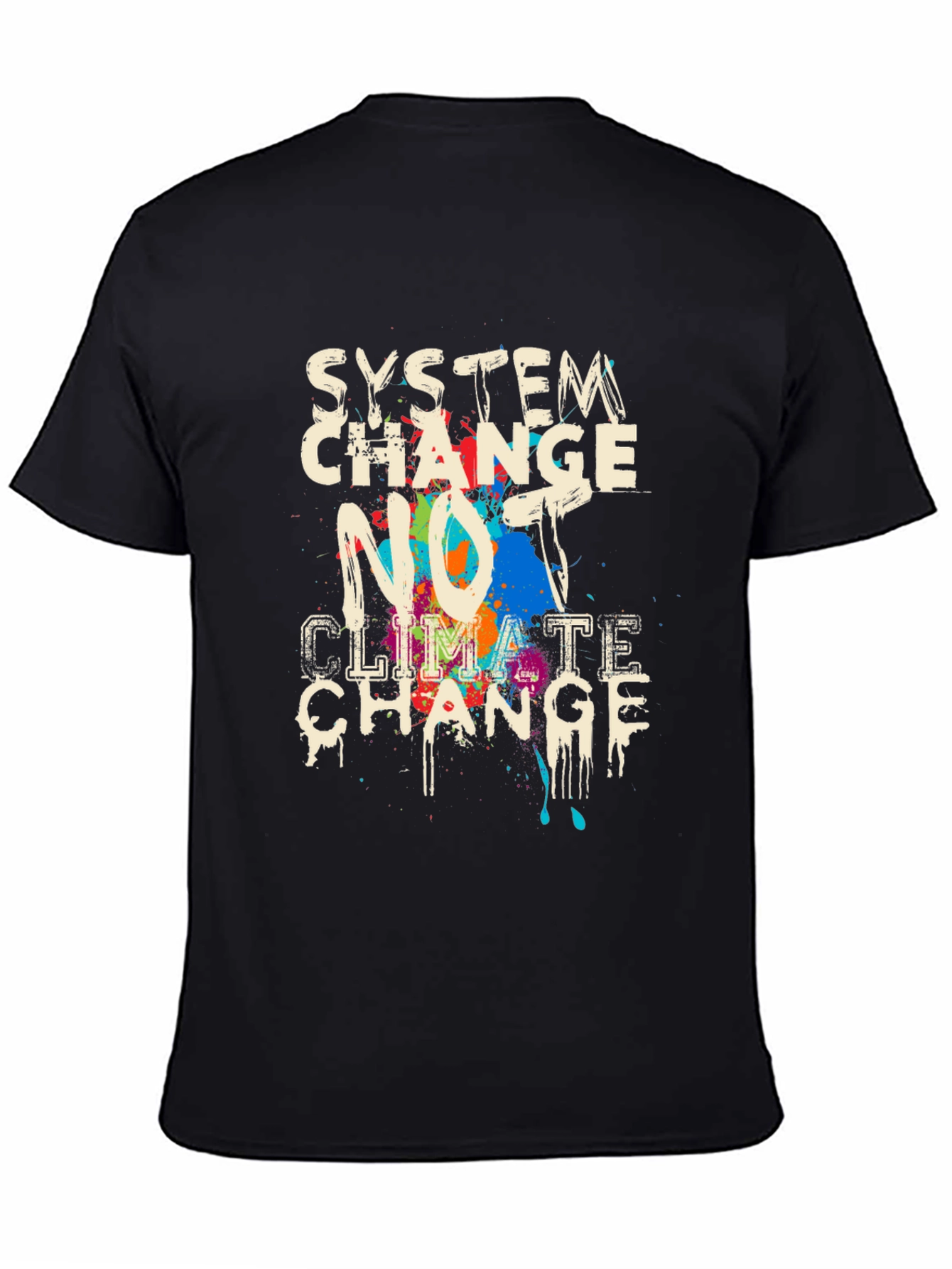 Black System Change, Not Climate Change Graphic Tee view 4