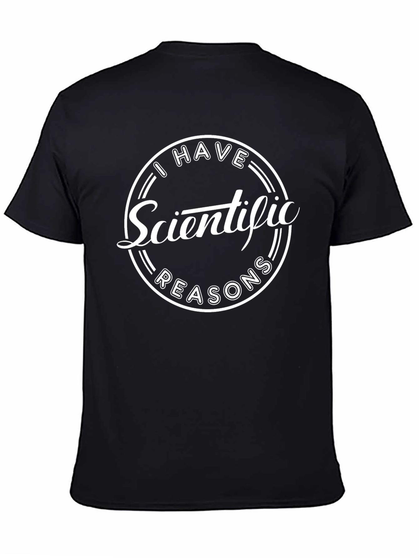 Black Scientific Reasons Graphic T-Shirt - Black view 4