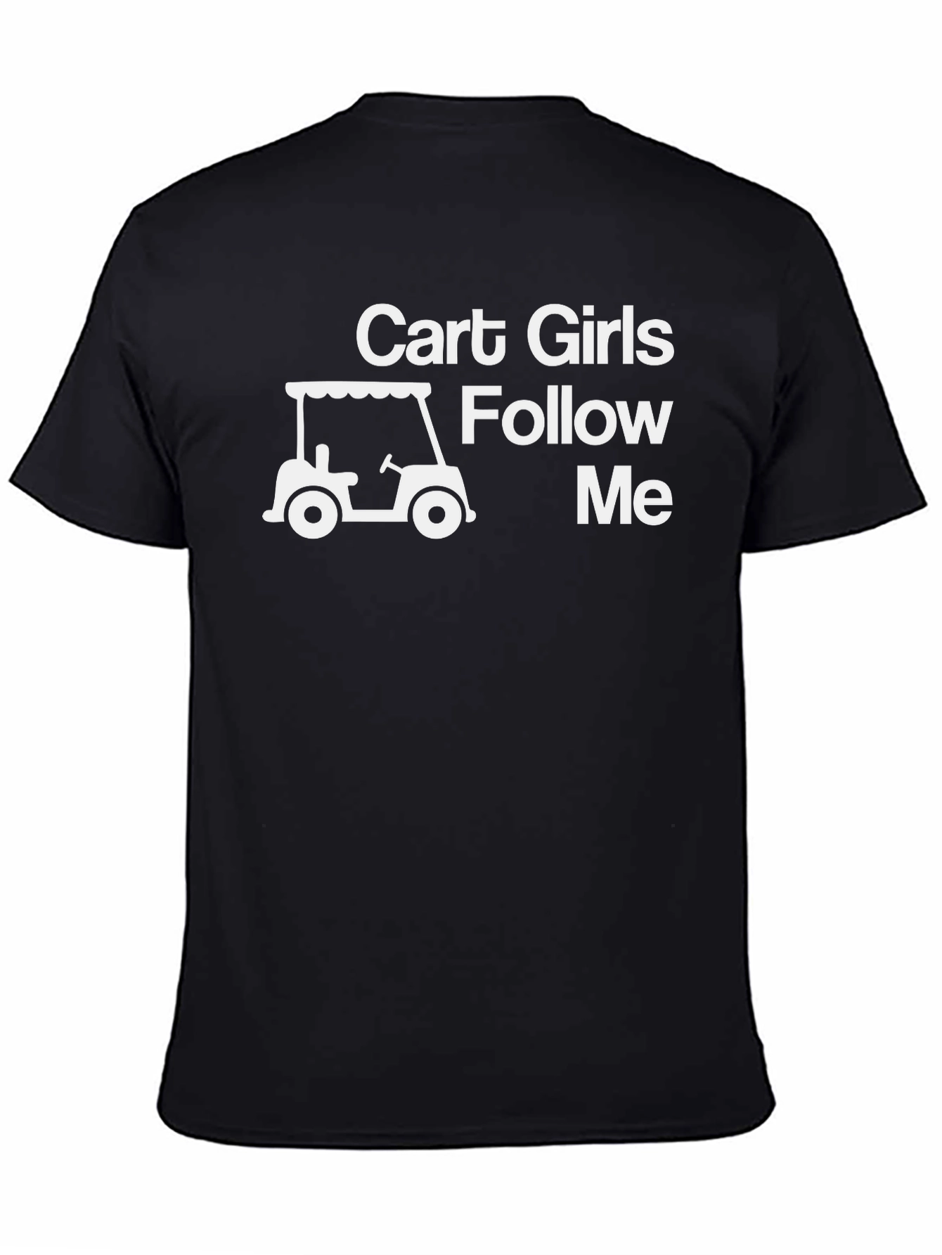Black Cart Girls Follow Me Graphic Tee - Black view 4