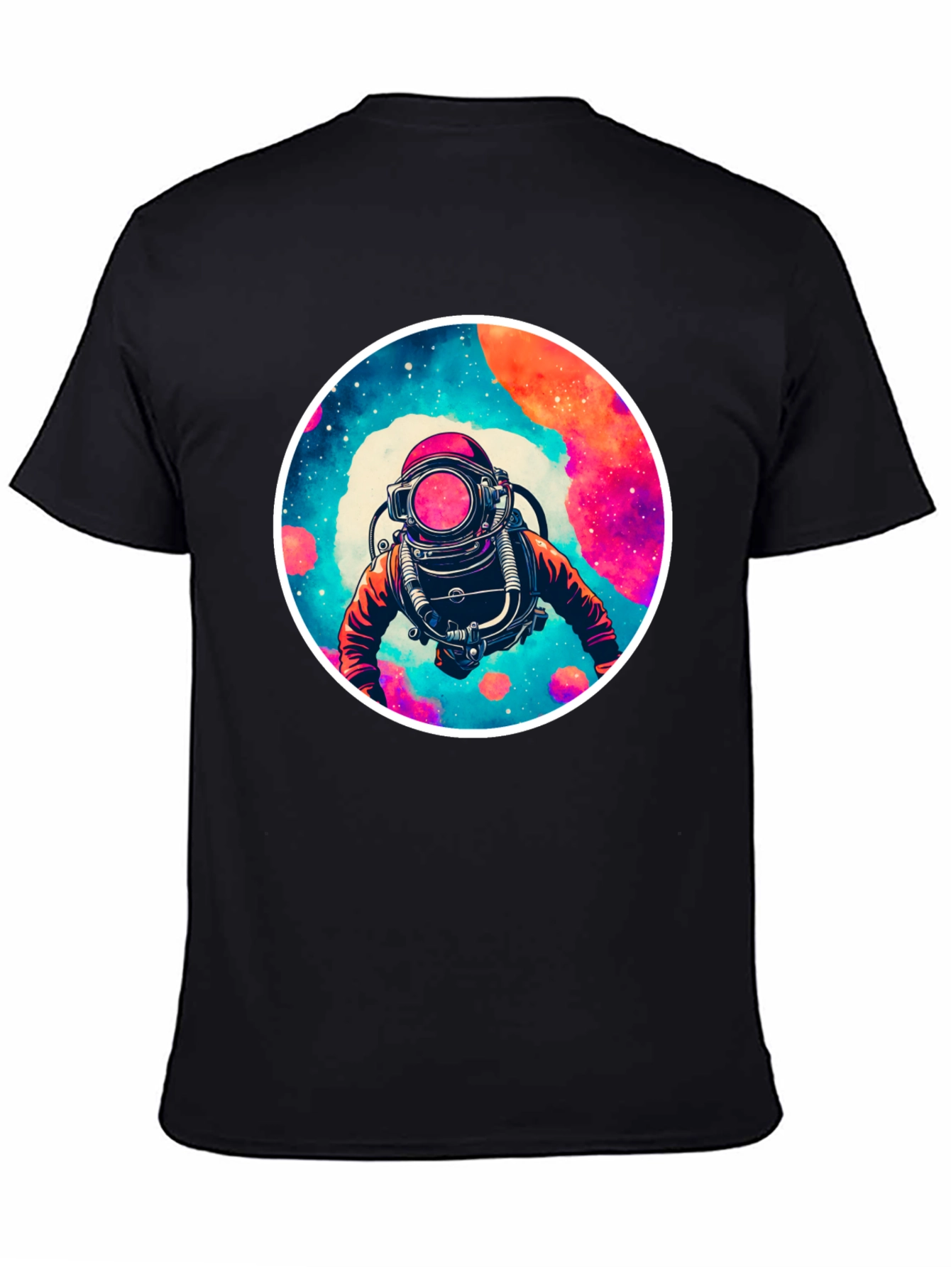 Black Cosmic Diver Graphic Tee - Black view 4