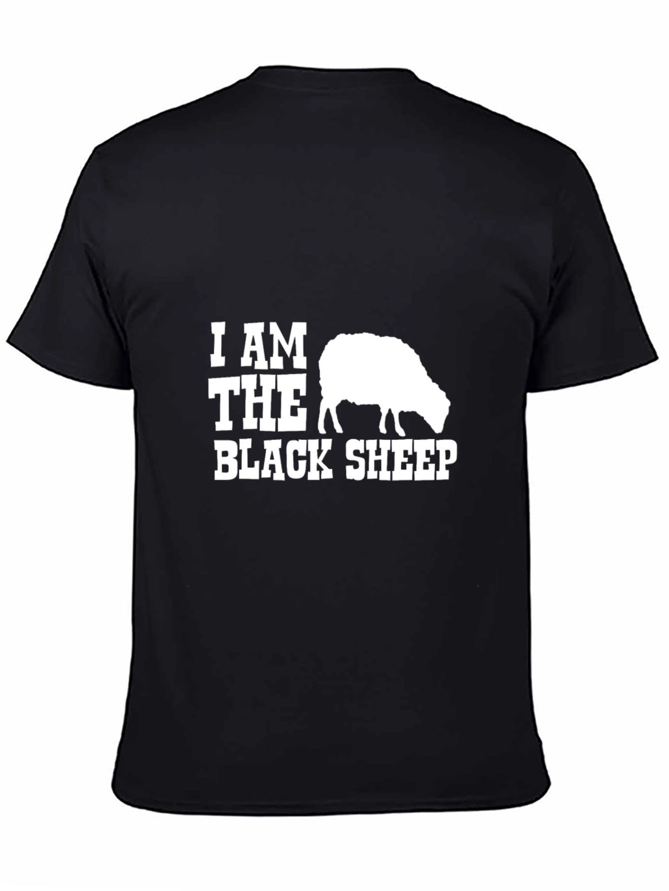 Black Black Sheep Graphic T-Shirt - Trendy Casual Tee view 4