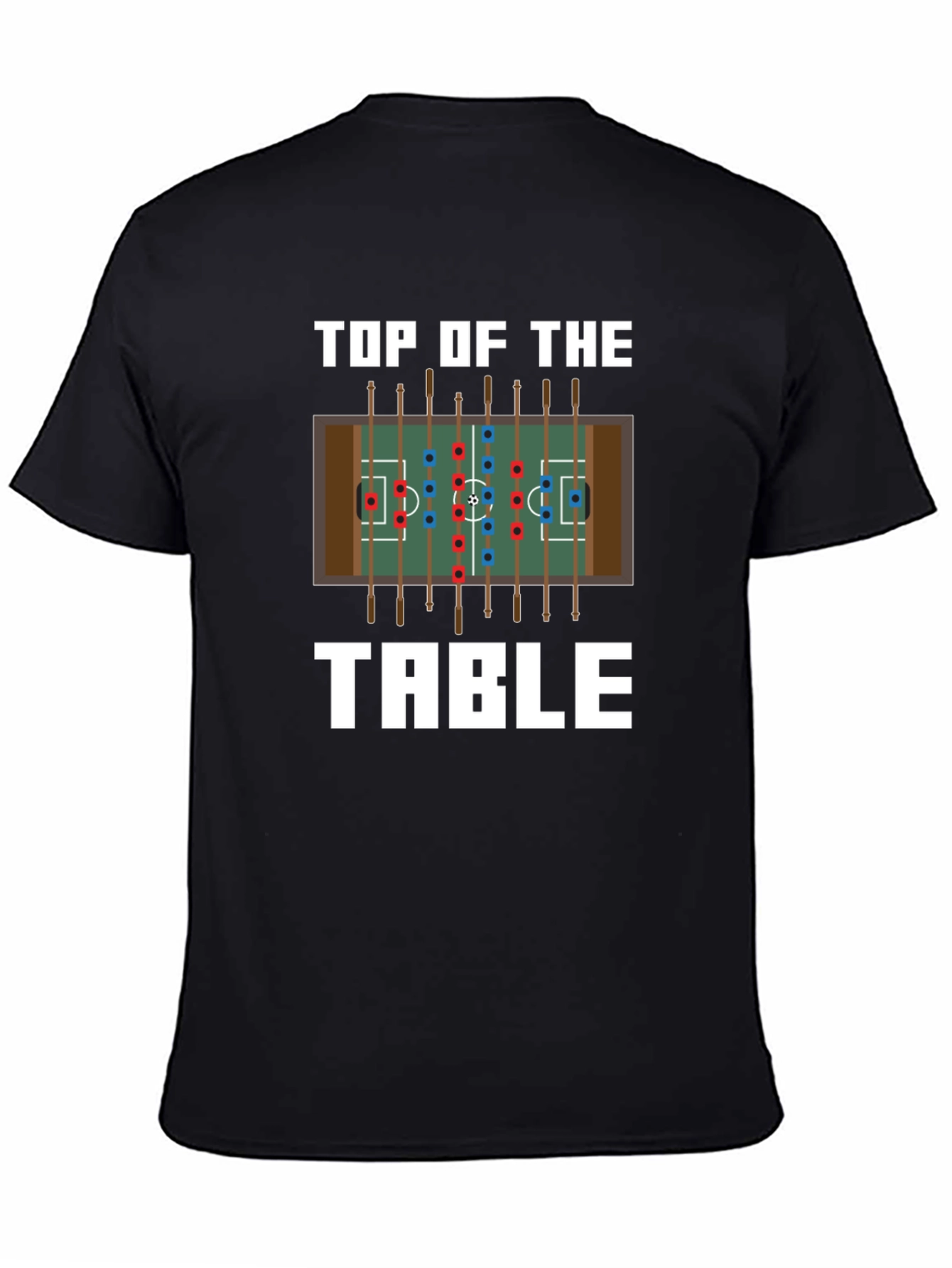 Black Top of the Table Foosball T-Shirt view 4