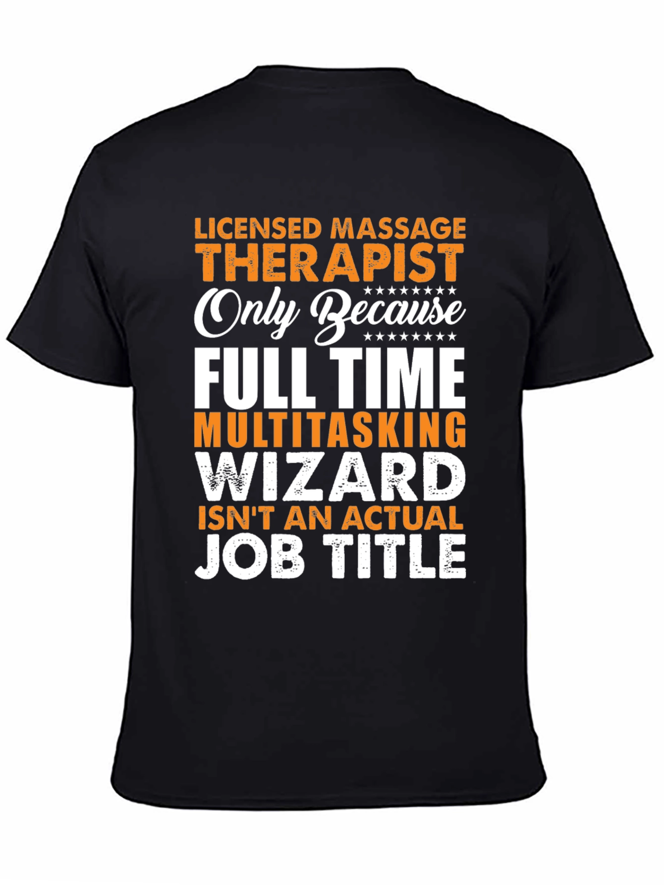 Black Licensed Massage Therapist Graphic Tee view 4