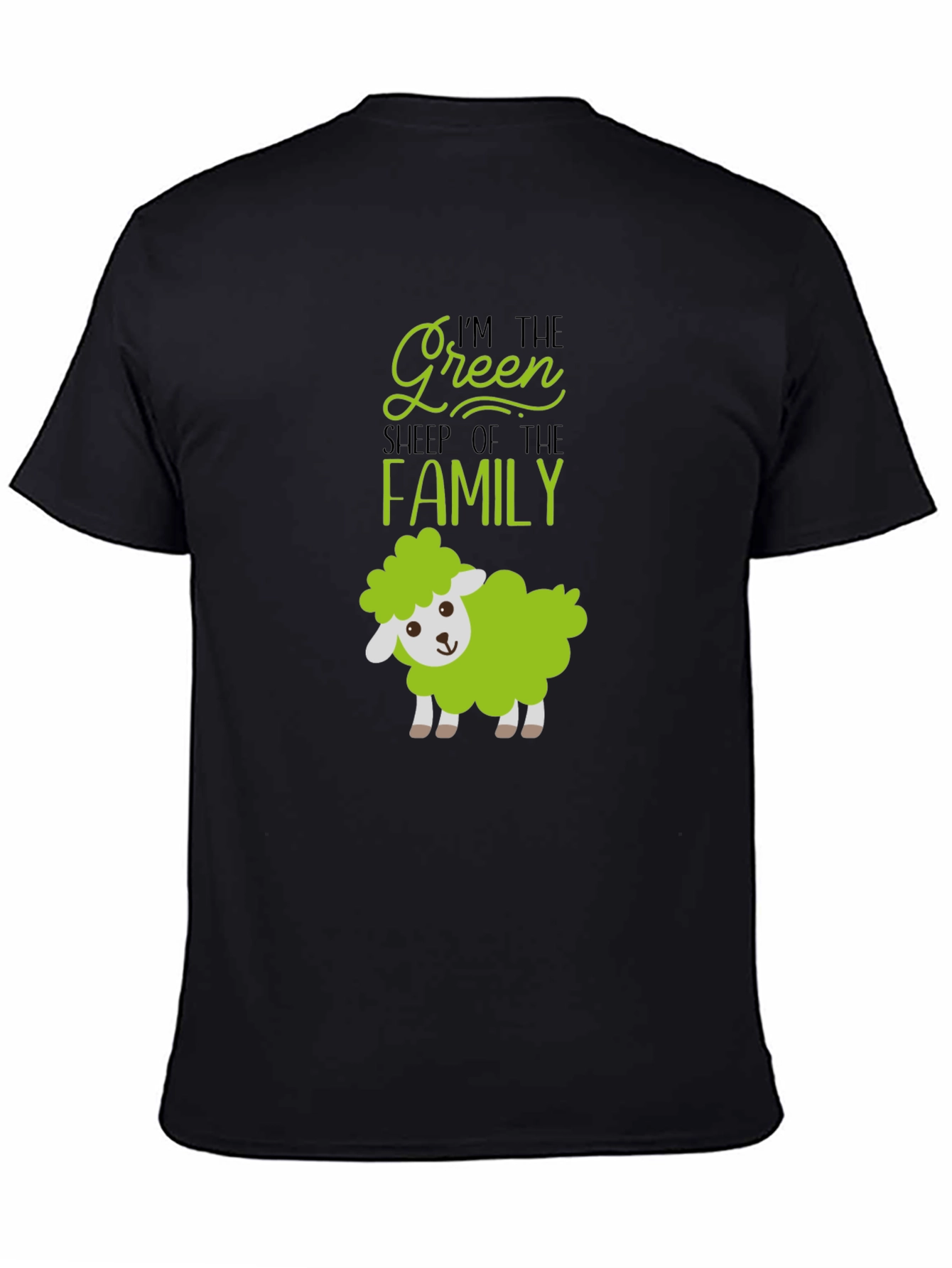 Black Green Sheep of the Family T-Shirt view 4