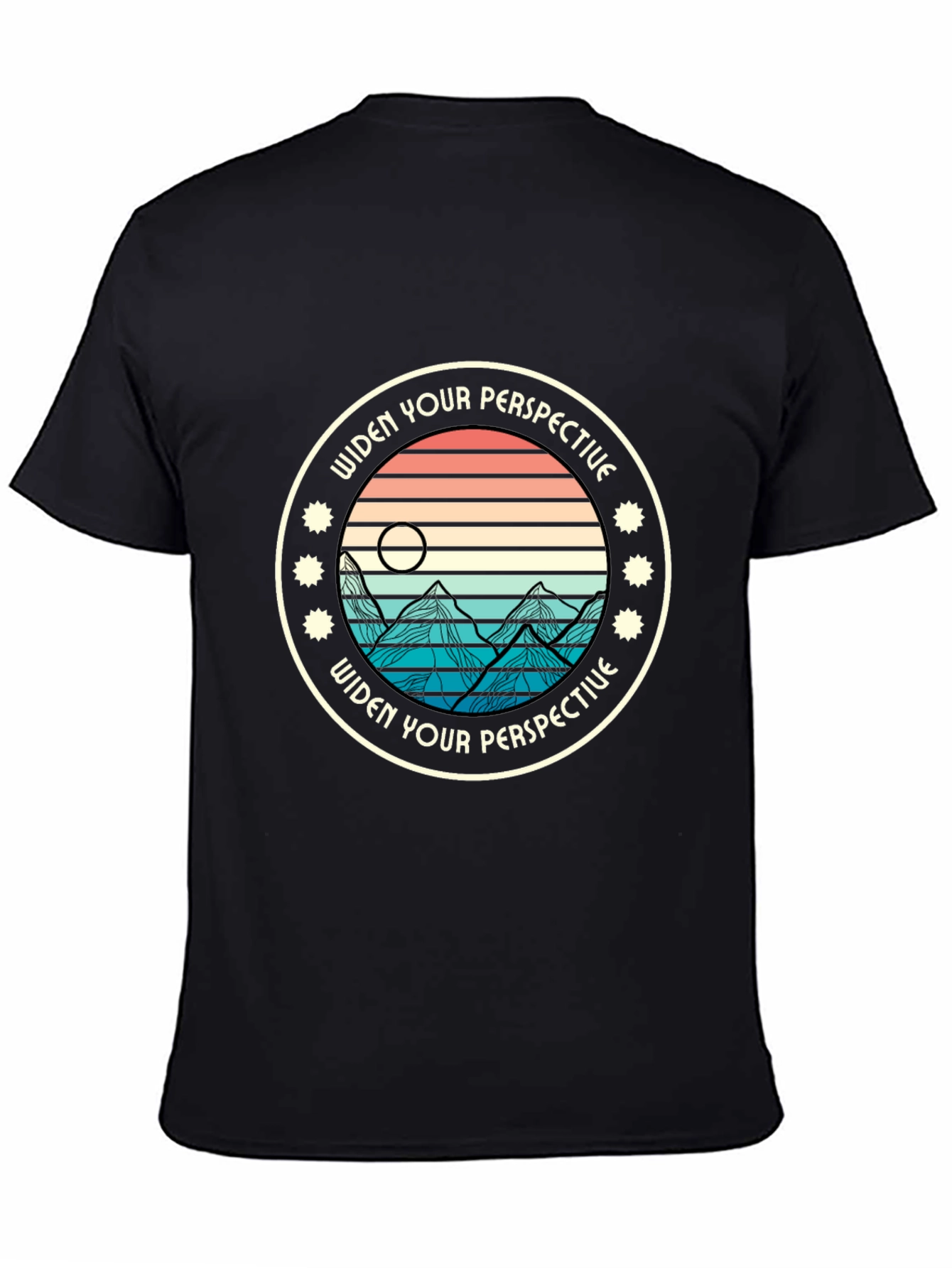 Black Widen Your Perspective Graphic Tee - Unisex view 4