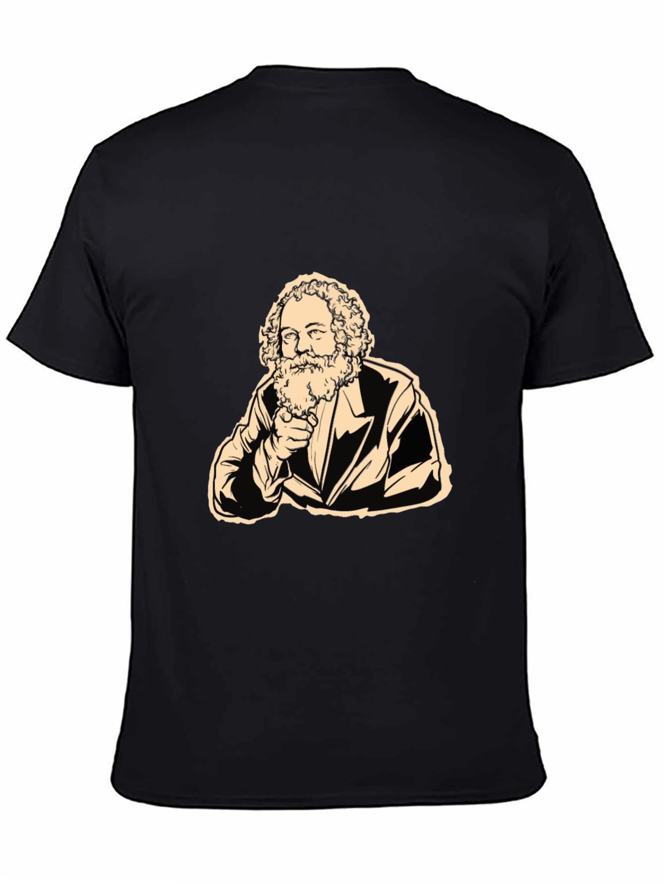 Black Karl Marx Graphic Tee - Black T-Shirt view 4