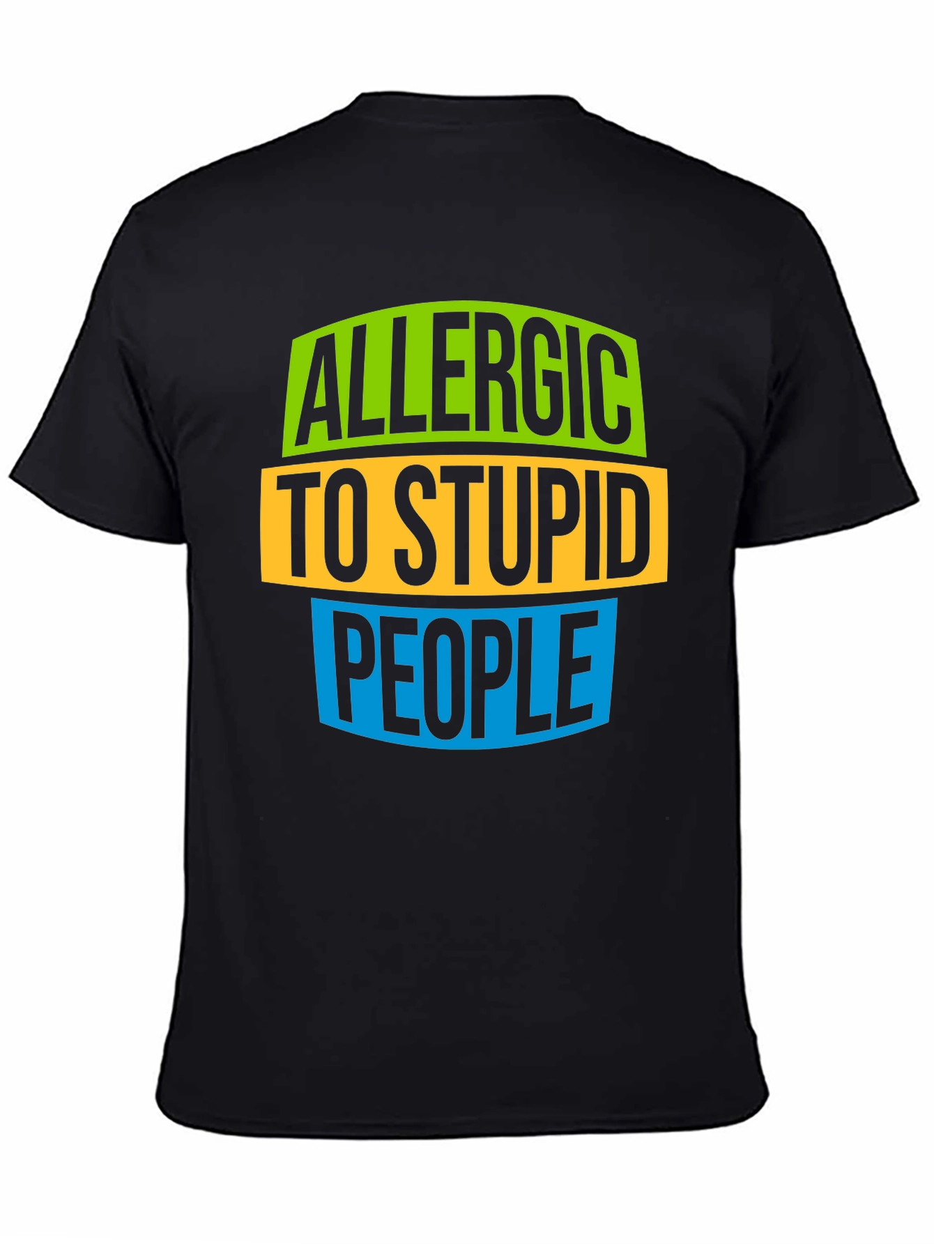 Black Allergic to Stupid People Graphic Tee view 4