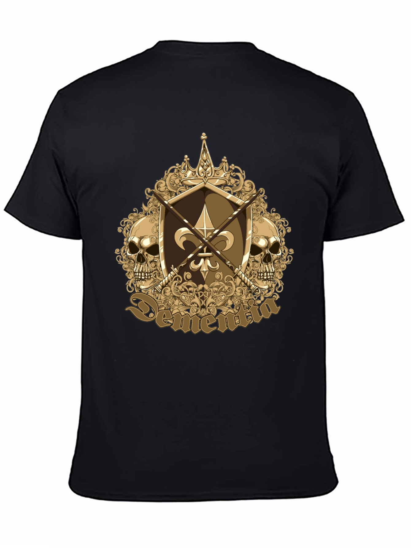 Black Skull Fleur-de-lis Graphic Tee view 4