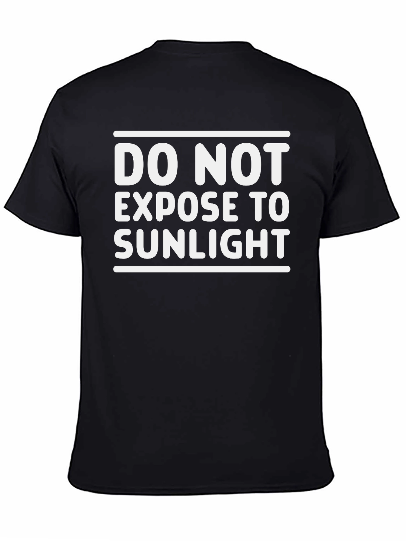 Black Do Not Expose to Sunlight Graphic Tee view 4
