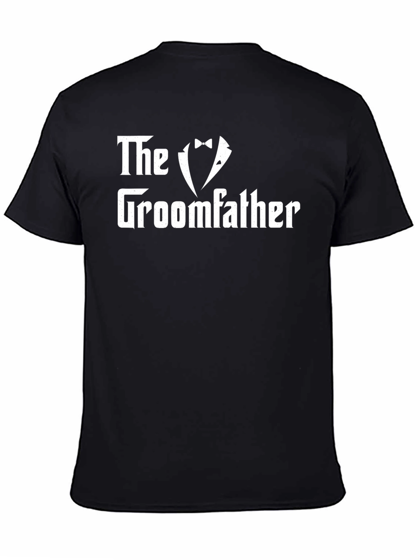 Black The Groomfather T-Shirt - Wedding Party Tee view 4