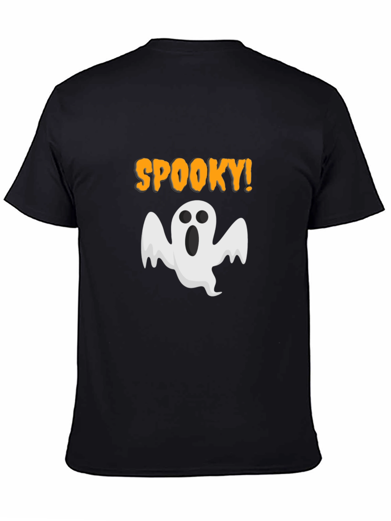 Black Spooky Ghost Graphic T-Shirt - Halloween Tee view 4