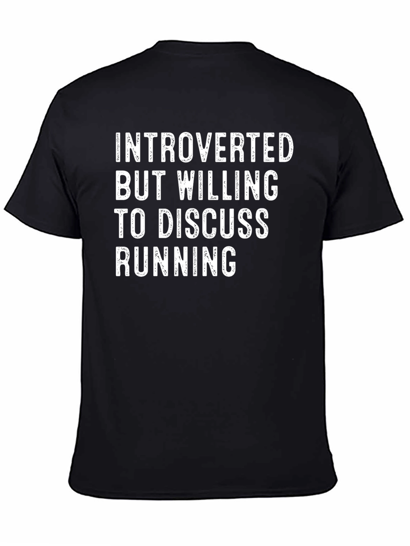 Black Introverted Running T-Shirt view 4