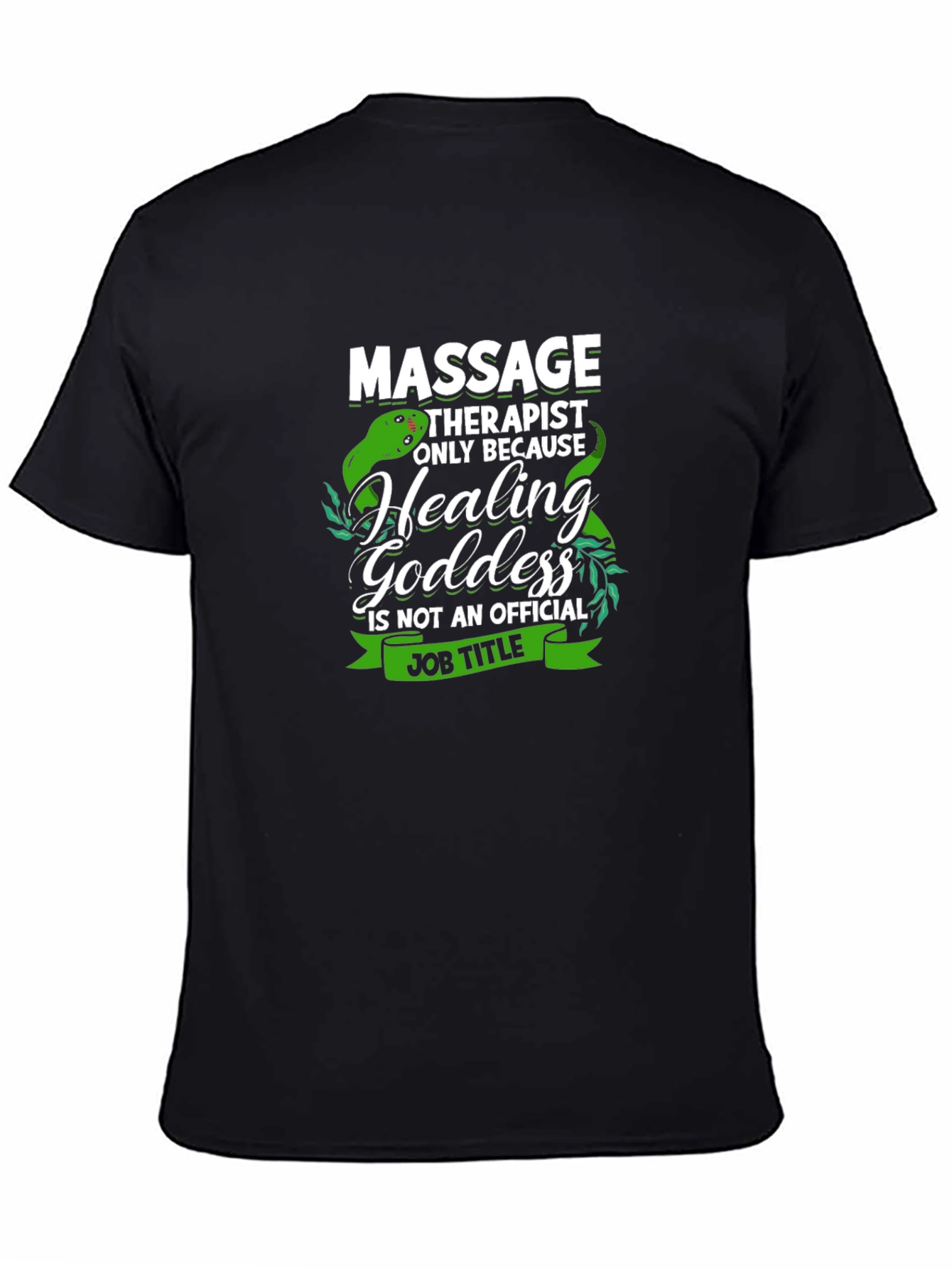 Black Massage Therapist Healing Goddess T-Shirt view 4