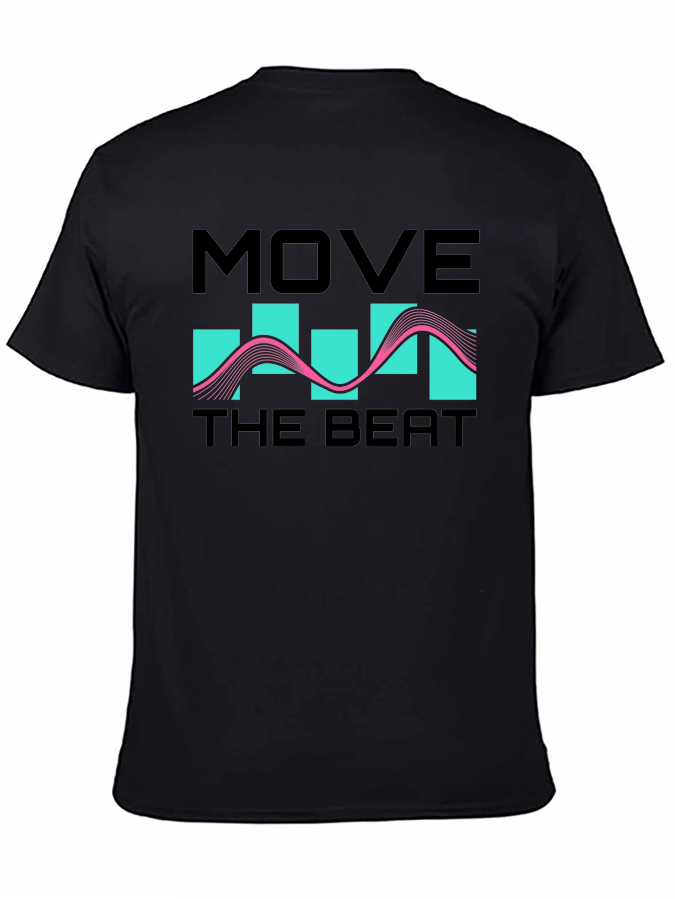 Black Move The Beat Black Graphic T-Shirt view 4