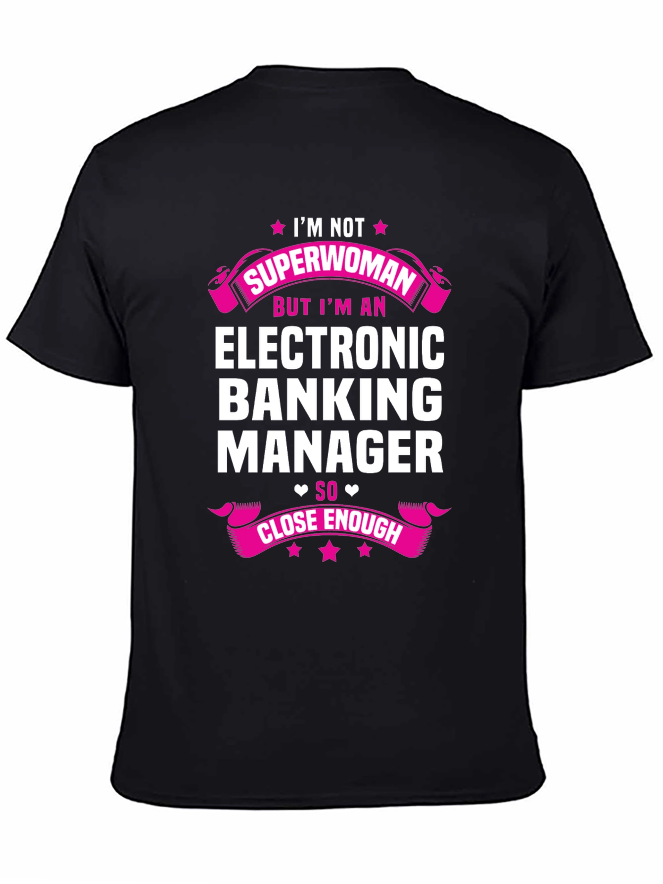 Black Electronic Banking Manager T-Shirt view 4