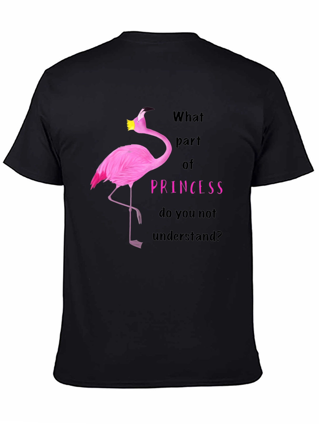Black Flamingo Princess T-Shirt - What Part Do You Not Understand? view 4