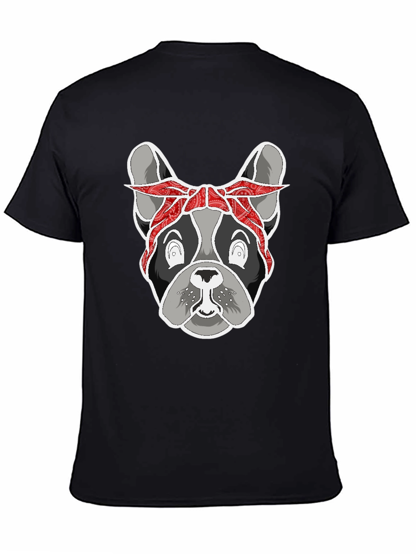 Black Gangster Bulldog Graphic Tee - Unisex view 4