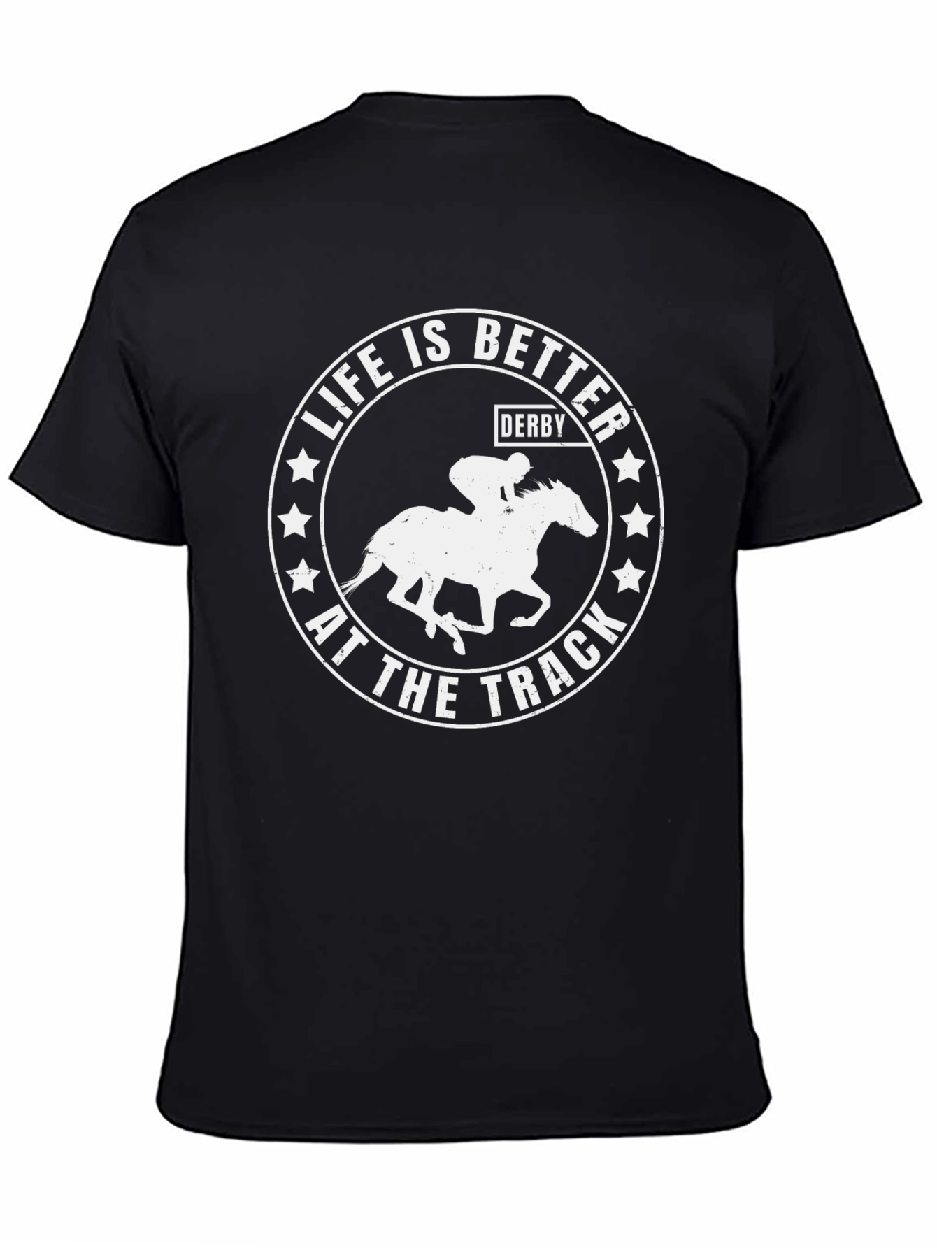 Black Life is Better at the Track Derby T-Shirt view 4