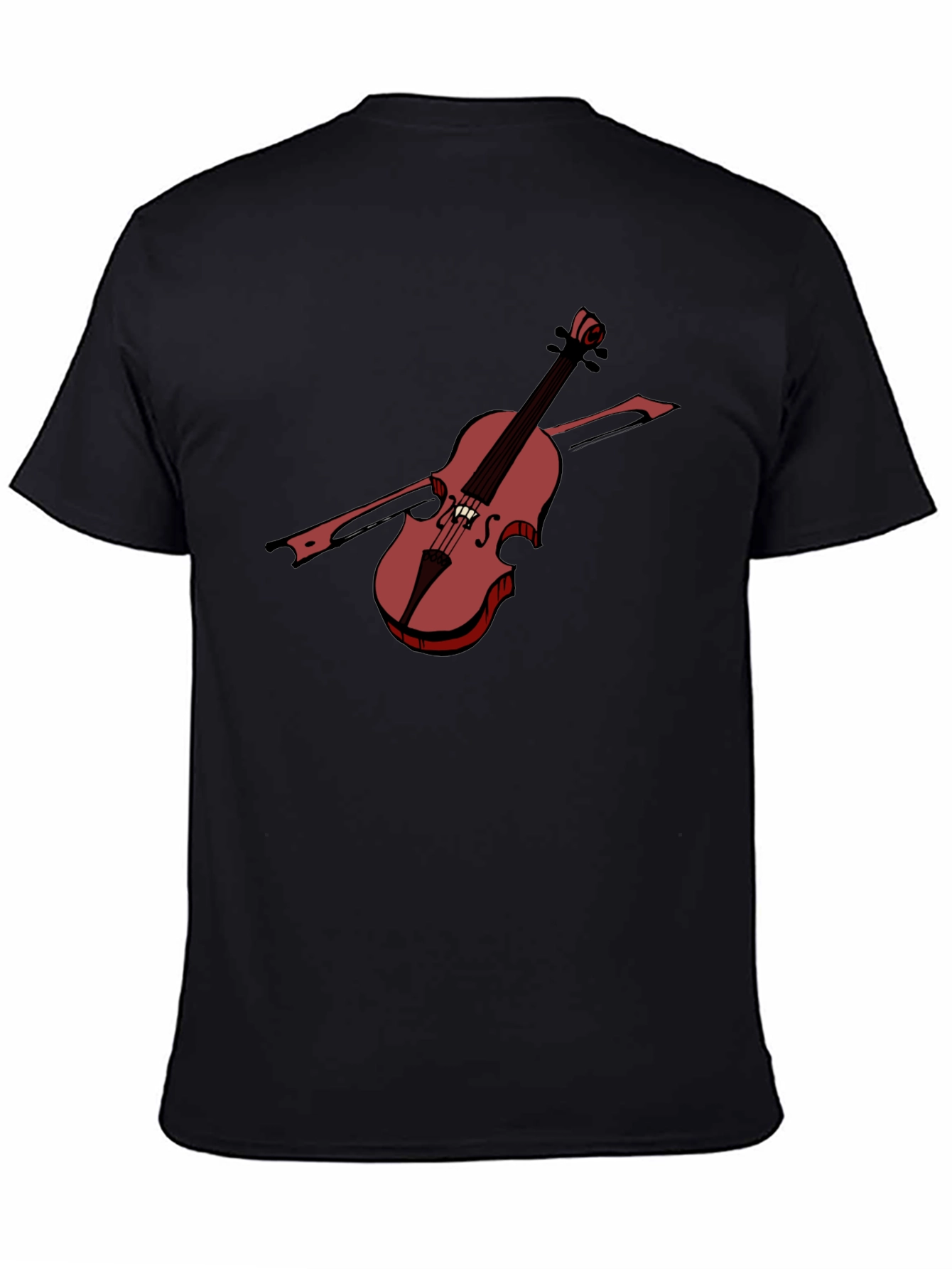 Black Violin Graphic Tee - Classic Musician Style view 4