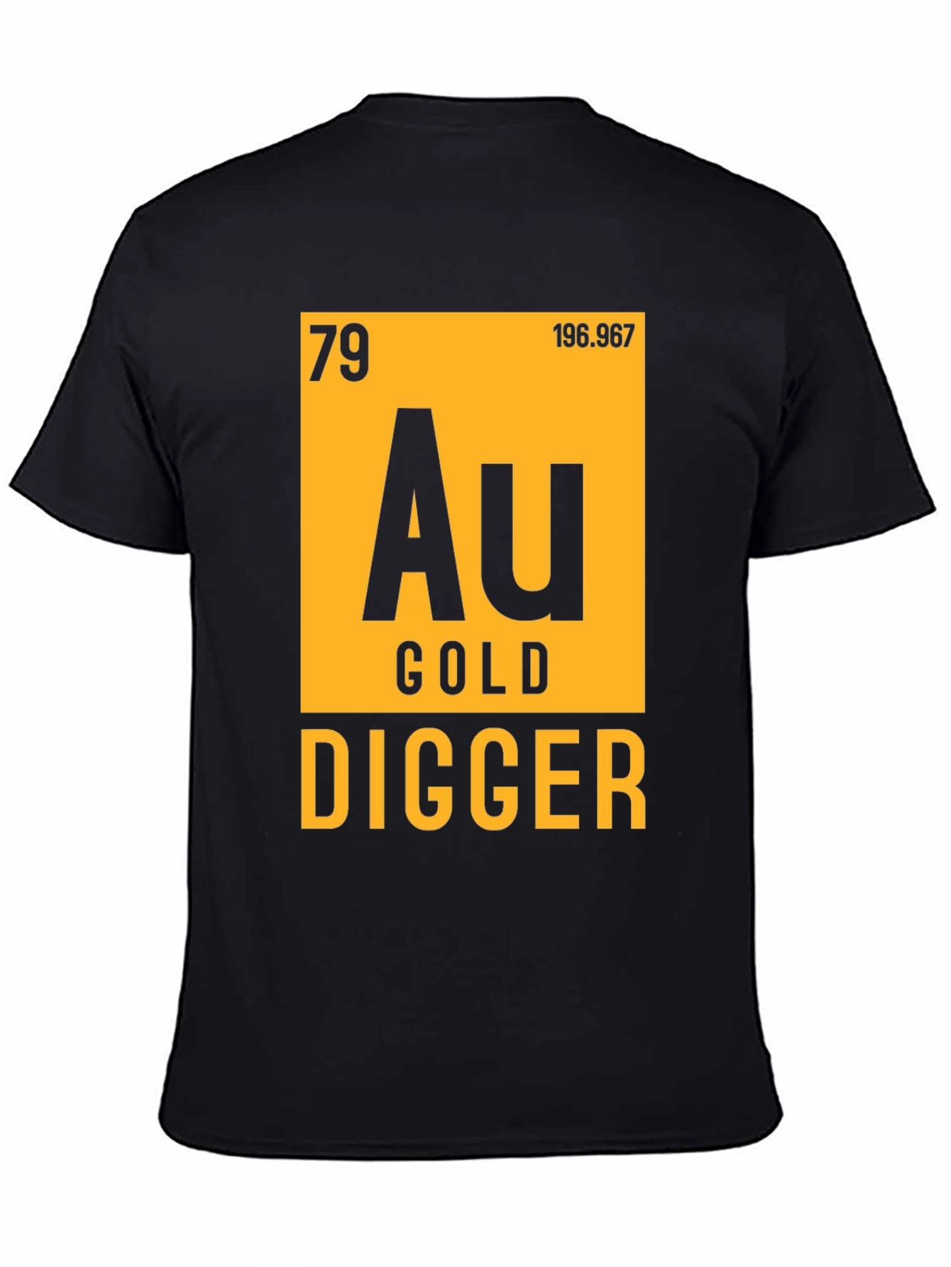 Black Gold Digger T-Shirt - Periodic Table Inspired Novelty Tee view 4