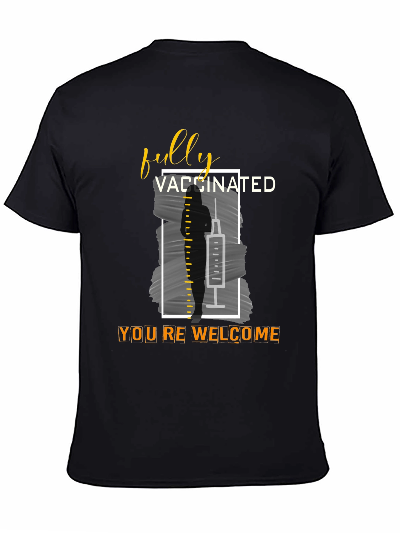 Black Fully Vaccinated T-Shirt view 4