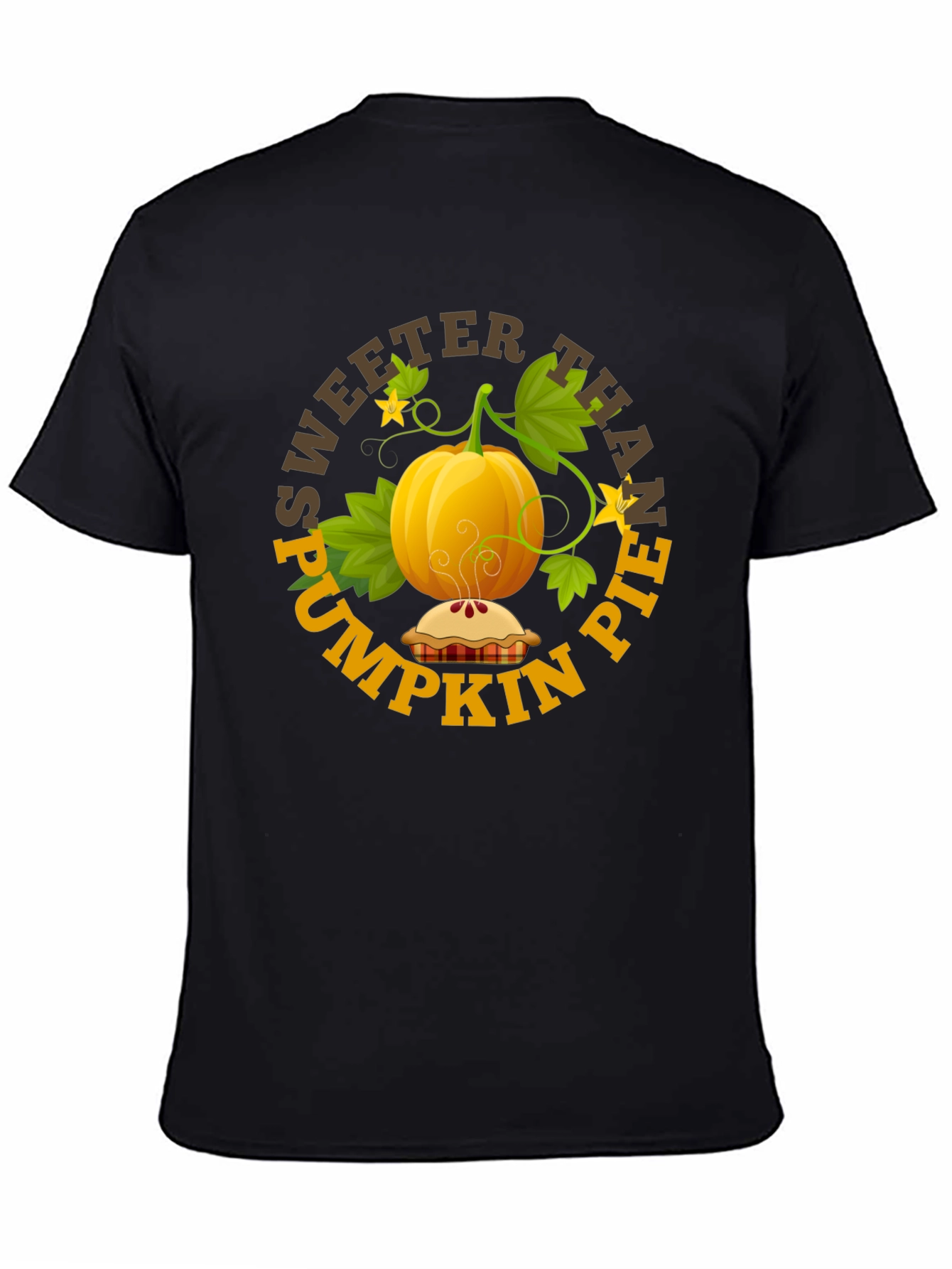 Black Sweeter Than Pumpkin Pie T-Shirt view 4