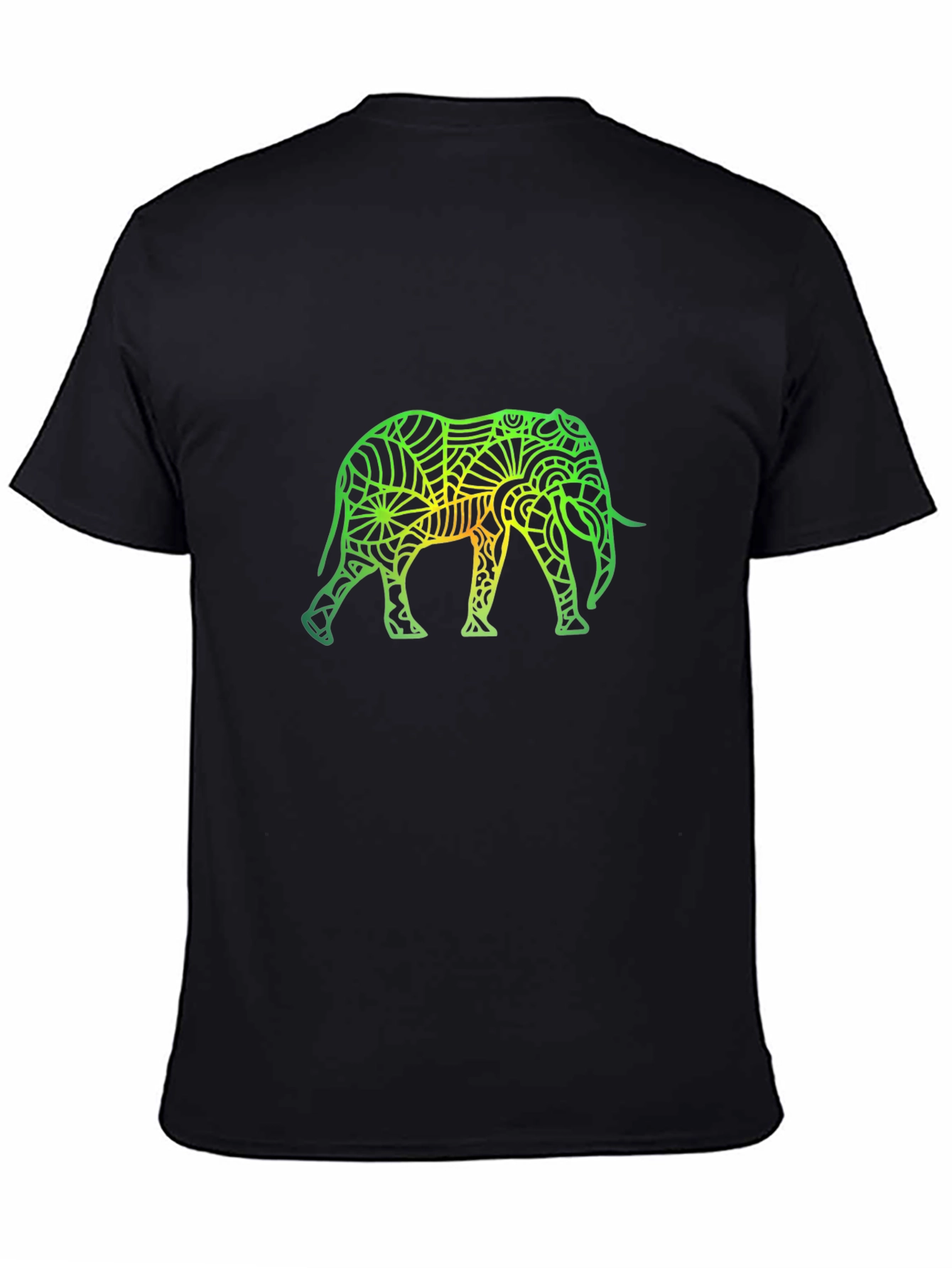 Black Elephant Graphic Tee - Stylish Animal Design view 4